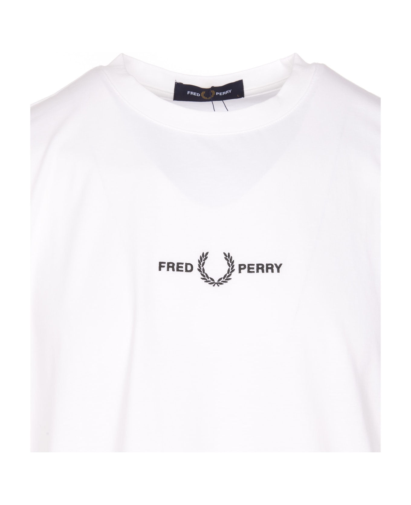 Fred Perry Embroidered Logo T-shirt - White シャツ