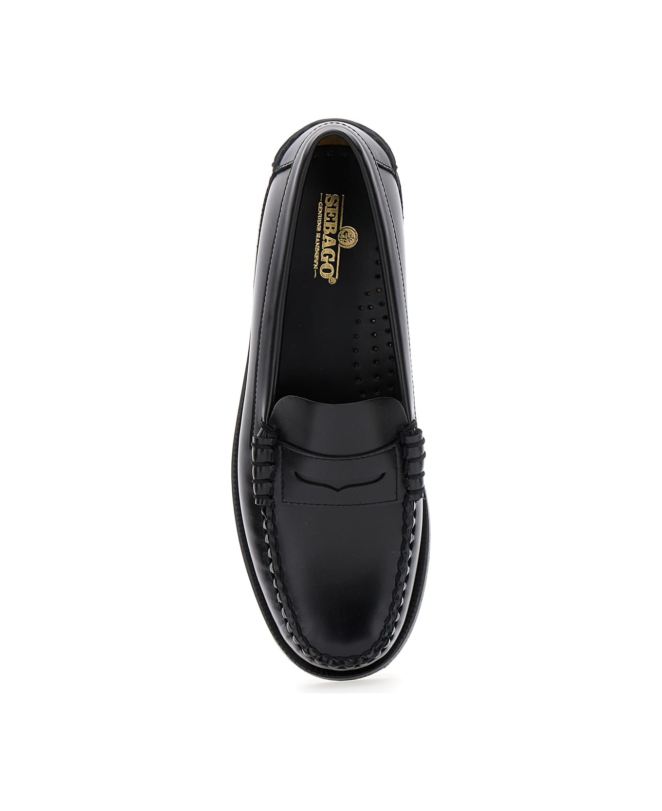 Sebago Black Pull-on Loafers In Leather Woman - Black