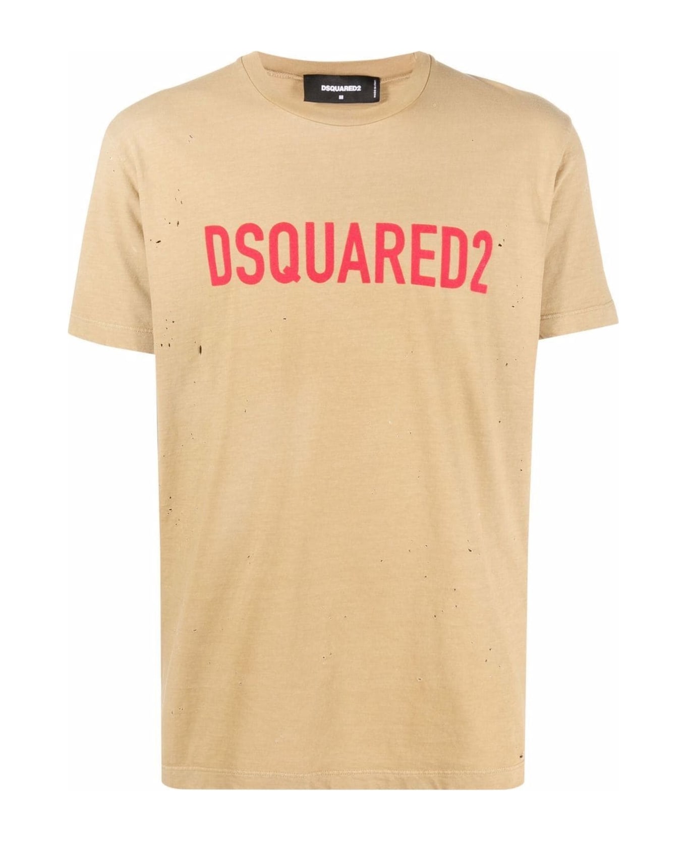 Dsquared2 Beige Cotton T-shirt Dsquared2