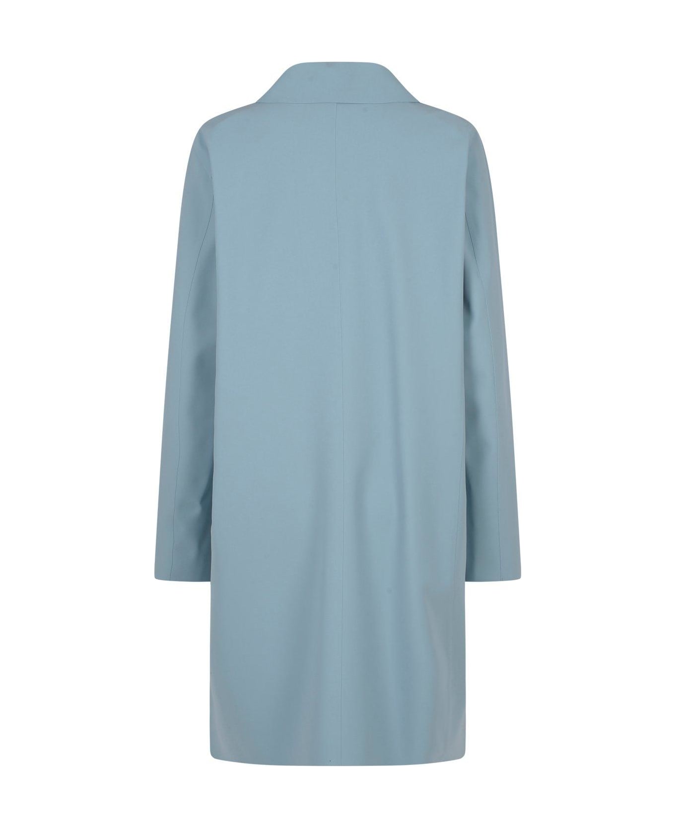 Herno Single-breasted Long-sleeved Coat - BLUE