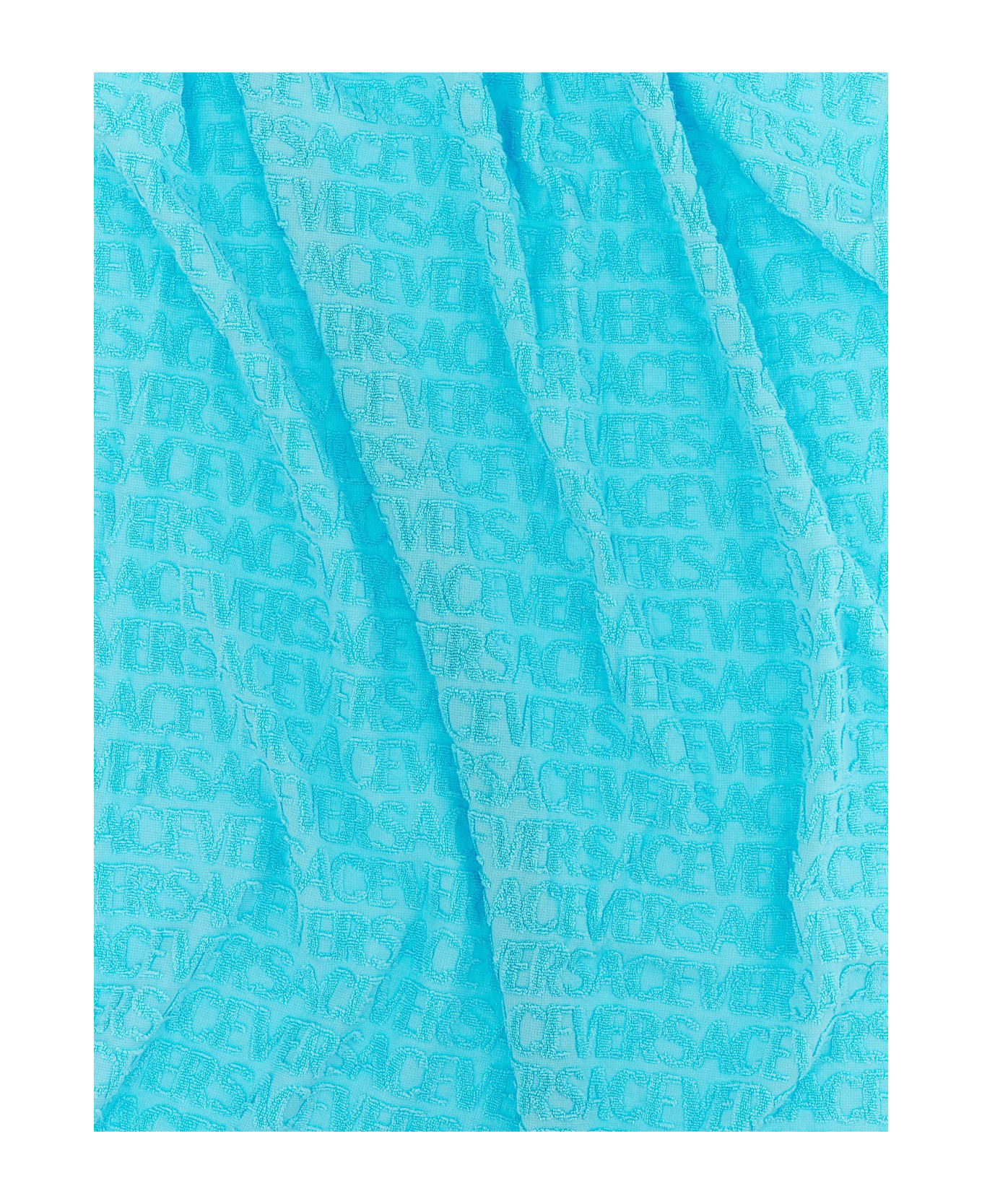 Versace 'versace Allover Polka Dot' Capsule La Vacanza Towel - Light Blue タオル