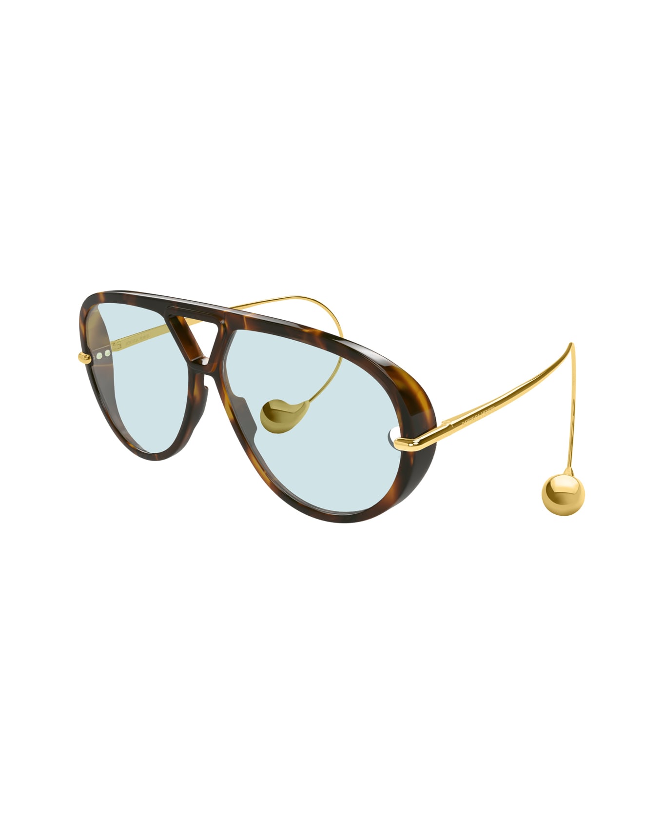 Bottega Veneta Eyewear Bottega Veneta Bv1273s Linea Unapologetic 007 Havana Gold Green Sunglasses - Marrone