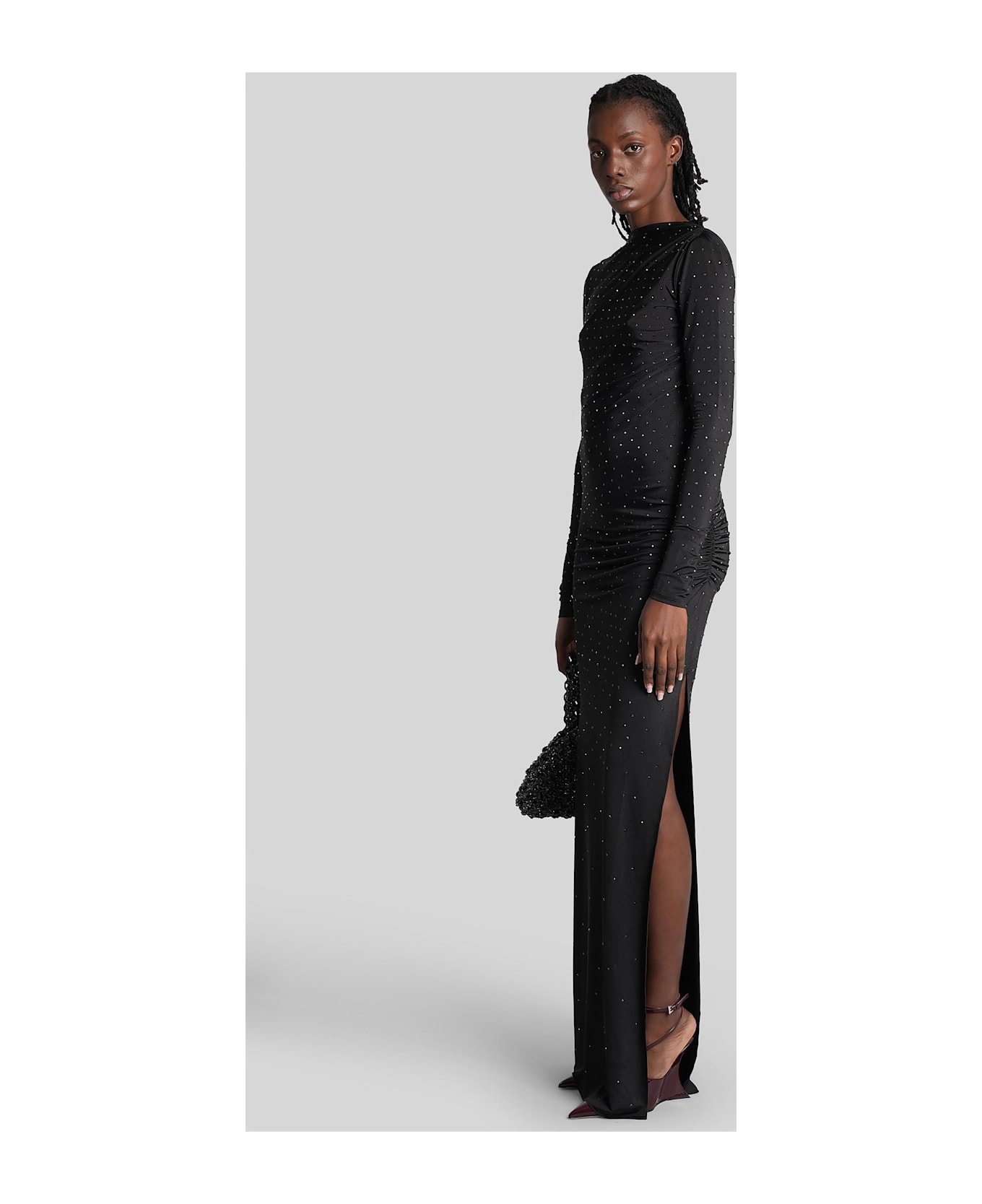 The Andamane Sophie Maxi Long Dress In Black Polyester - black