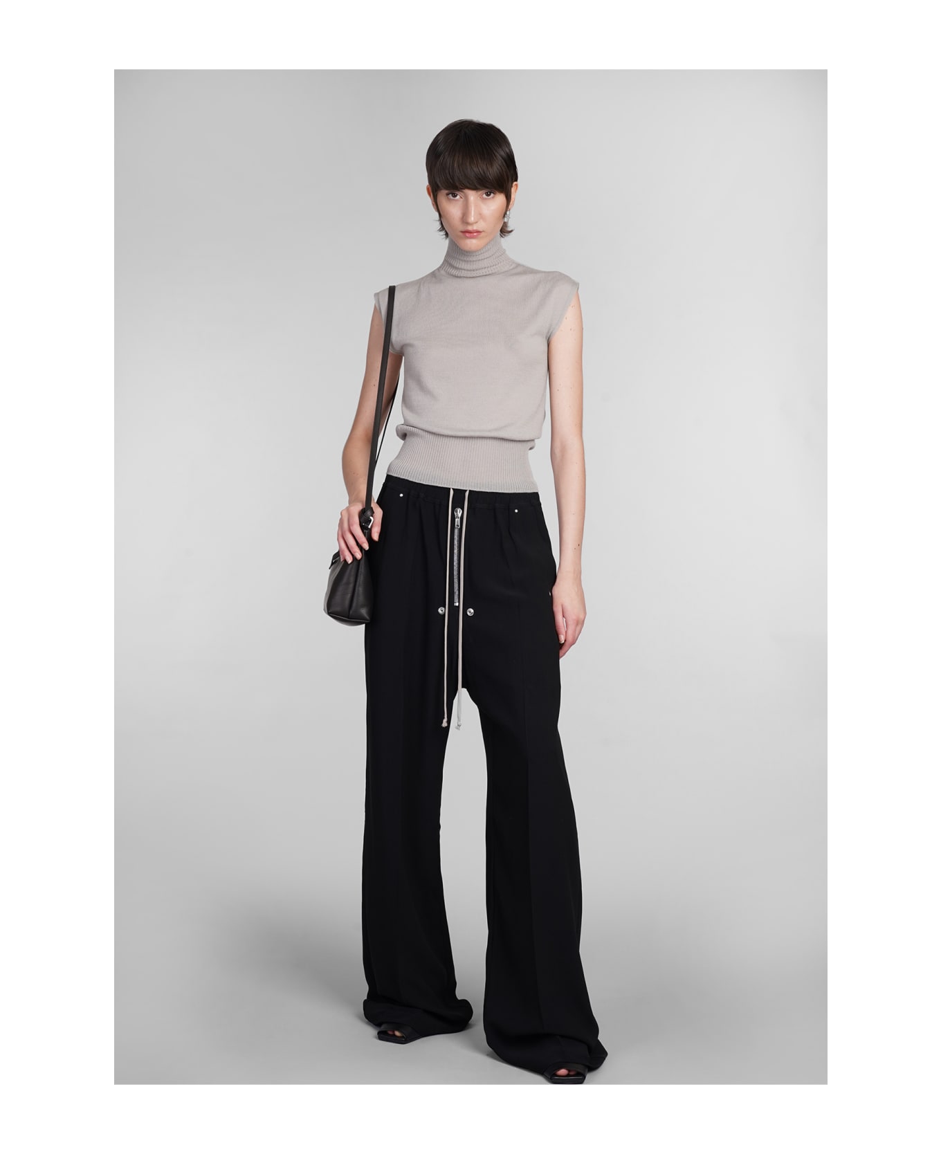 Rick Owens Wide Bela Pants Pants In Black Viscose - black