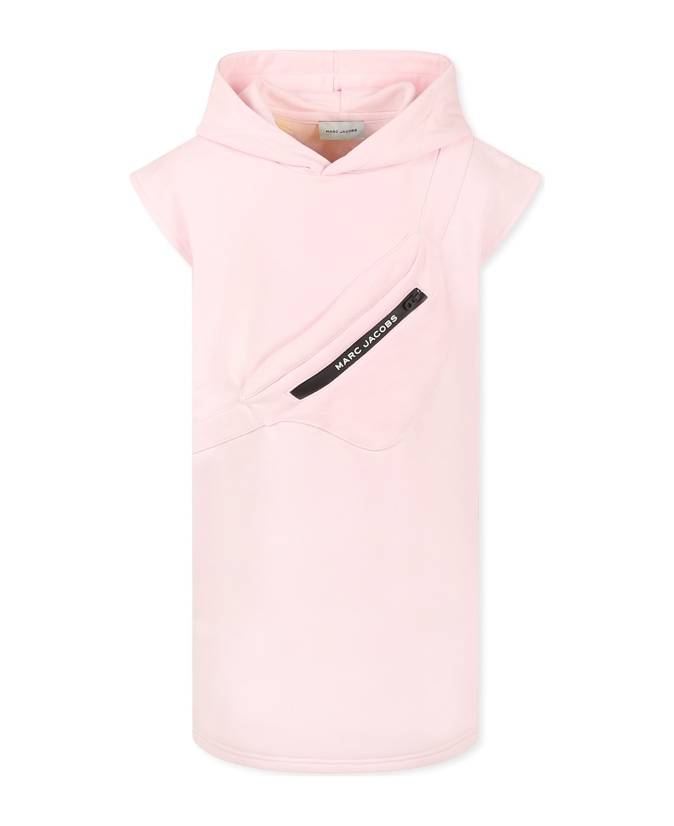 Marc Jacobs Pink Brushed Dress For Girl With Pouch - Pink