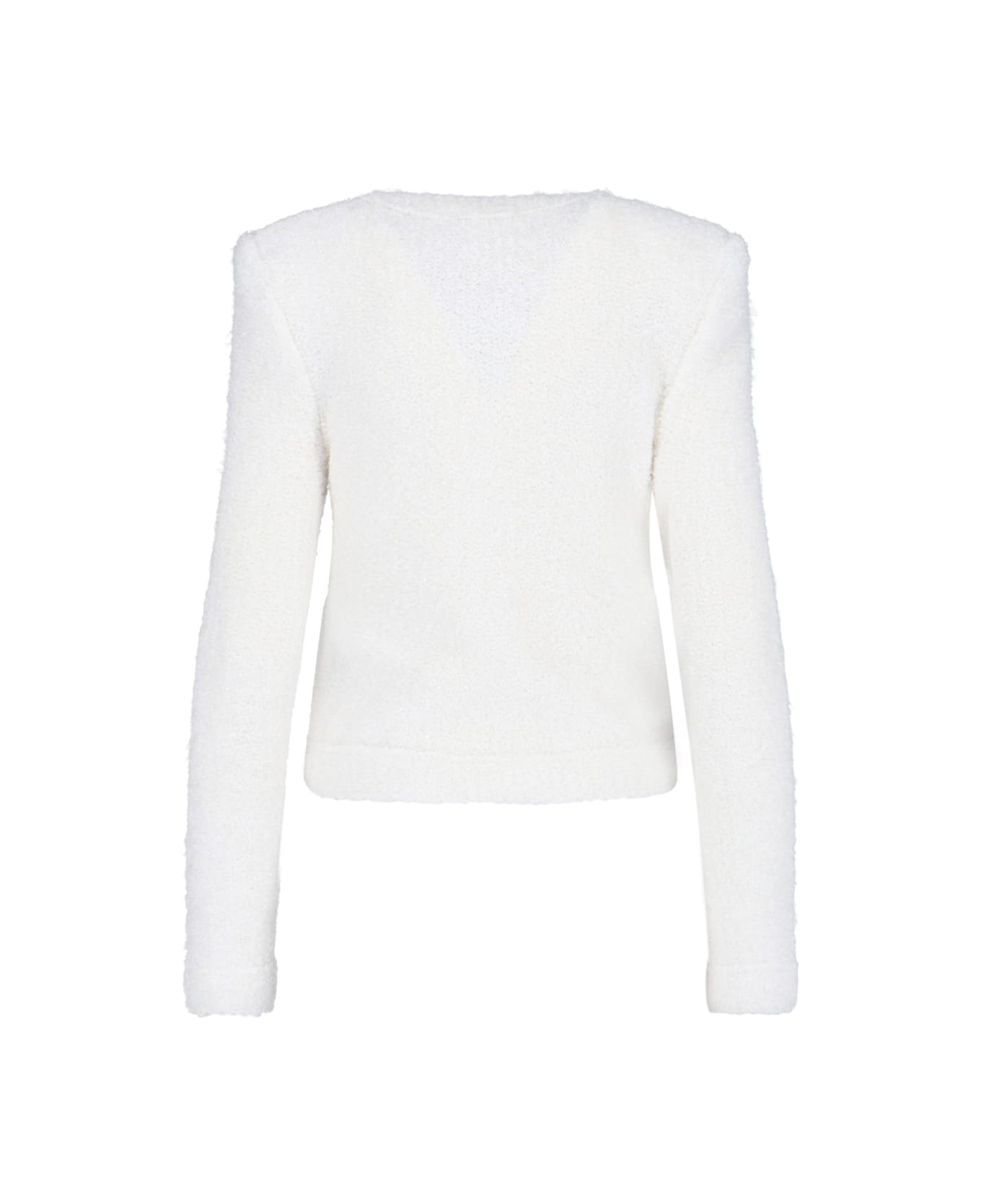 Balmain Four Pockets Cropped Jacket - White