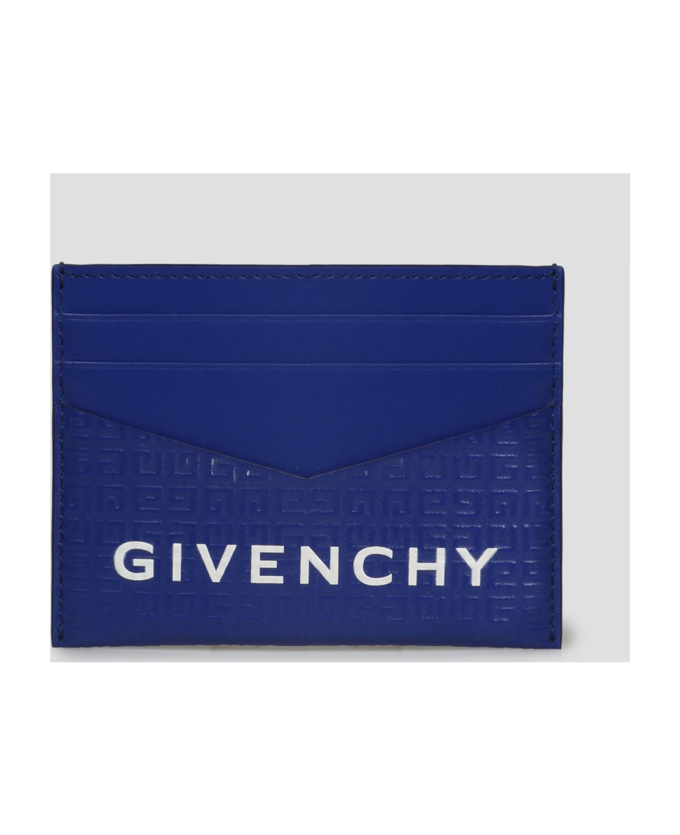 Givenchy 4g Leather Card Holder - Blue