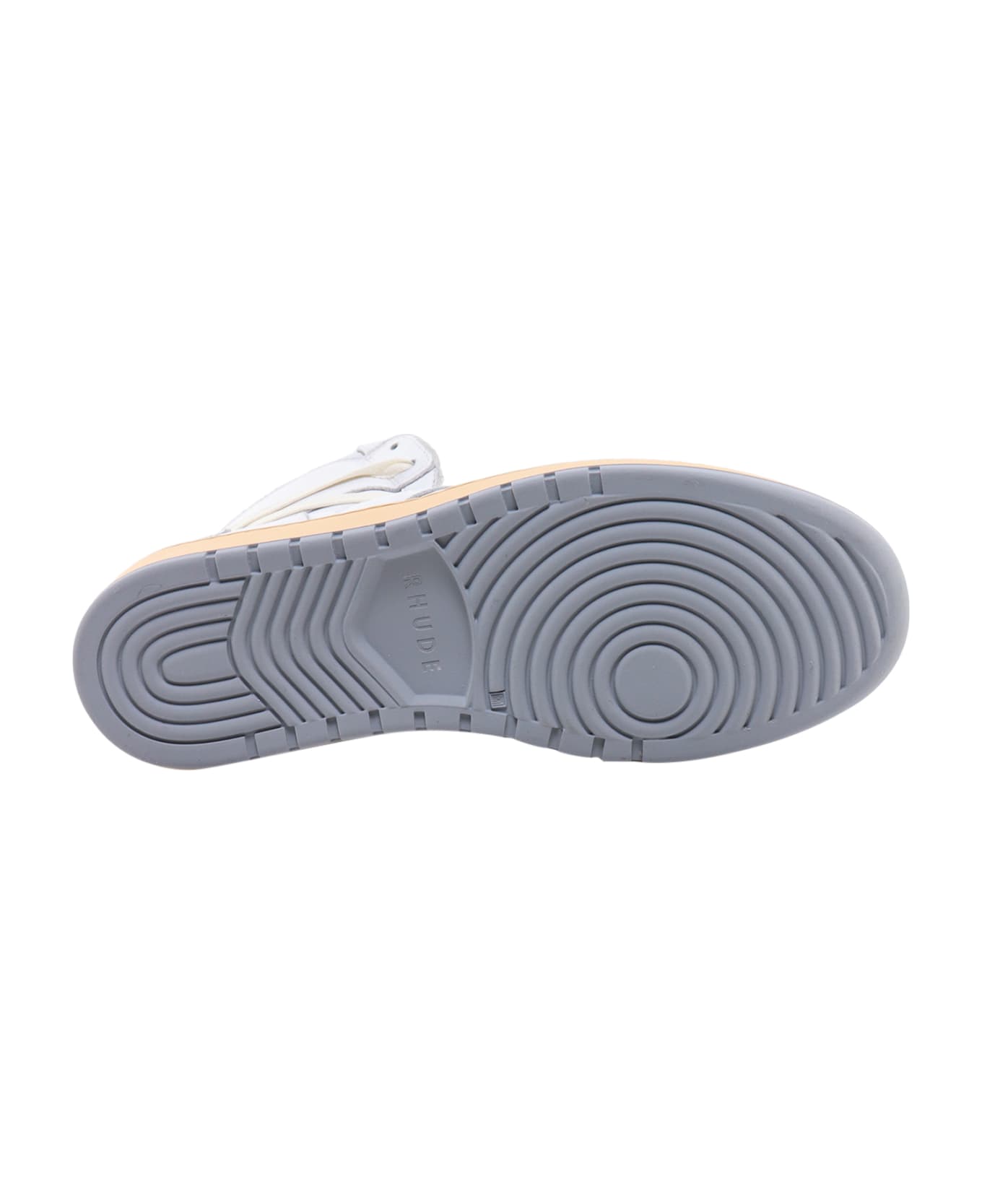 Rhude Rhecess Hi Sneakers - 0444 WHITE/WHITE