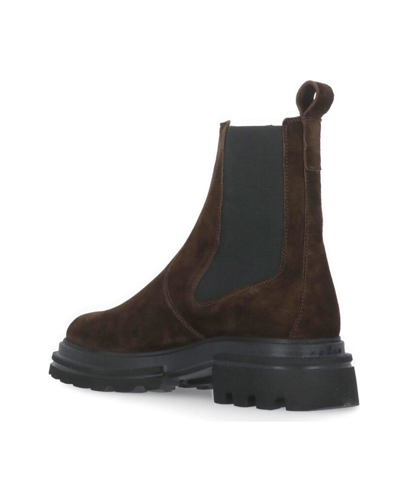 Hogan Chelsea Ankle Boots - Brown