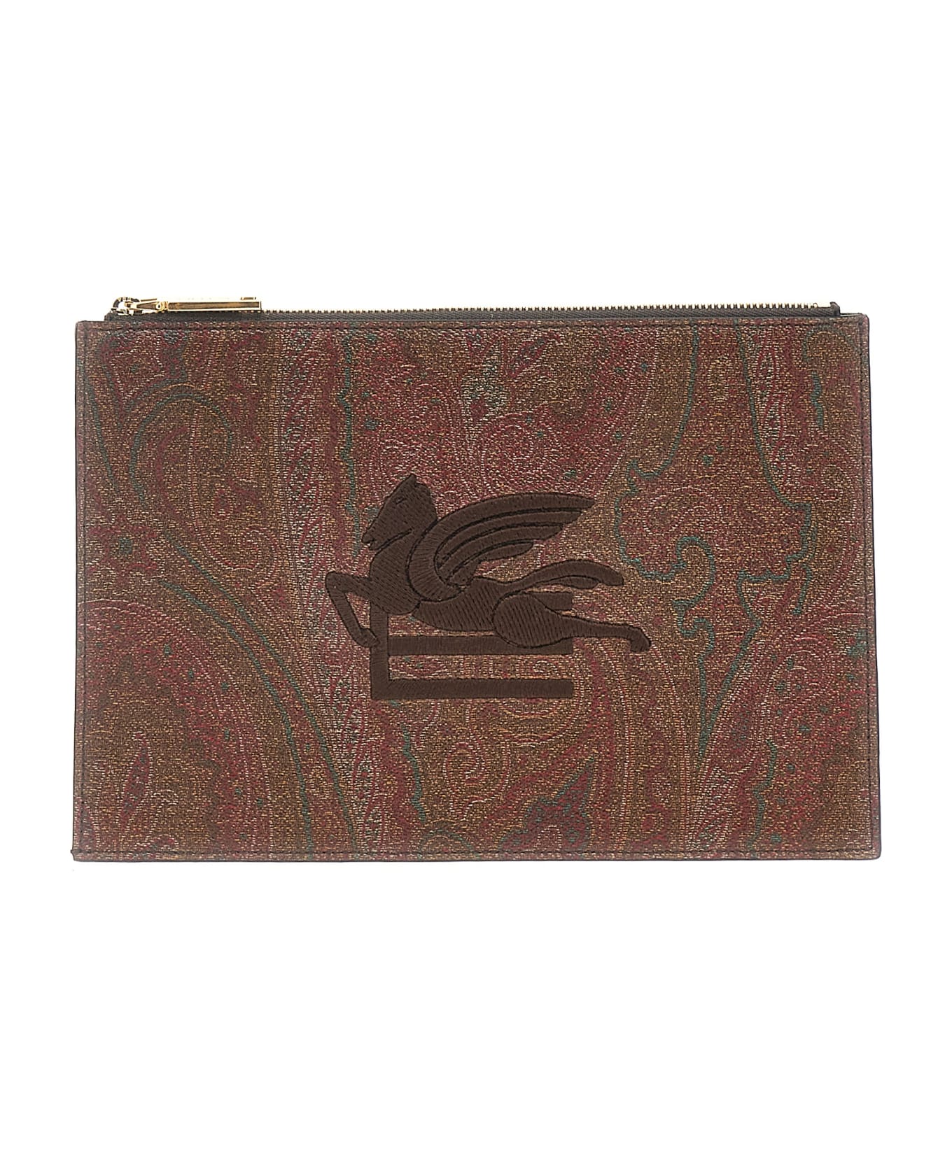 Etro Paisley Pochette With Pegaso Logo - Multicolor