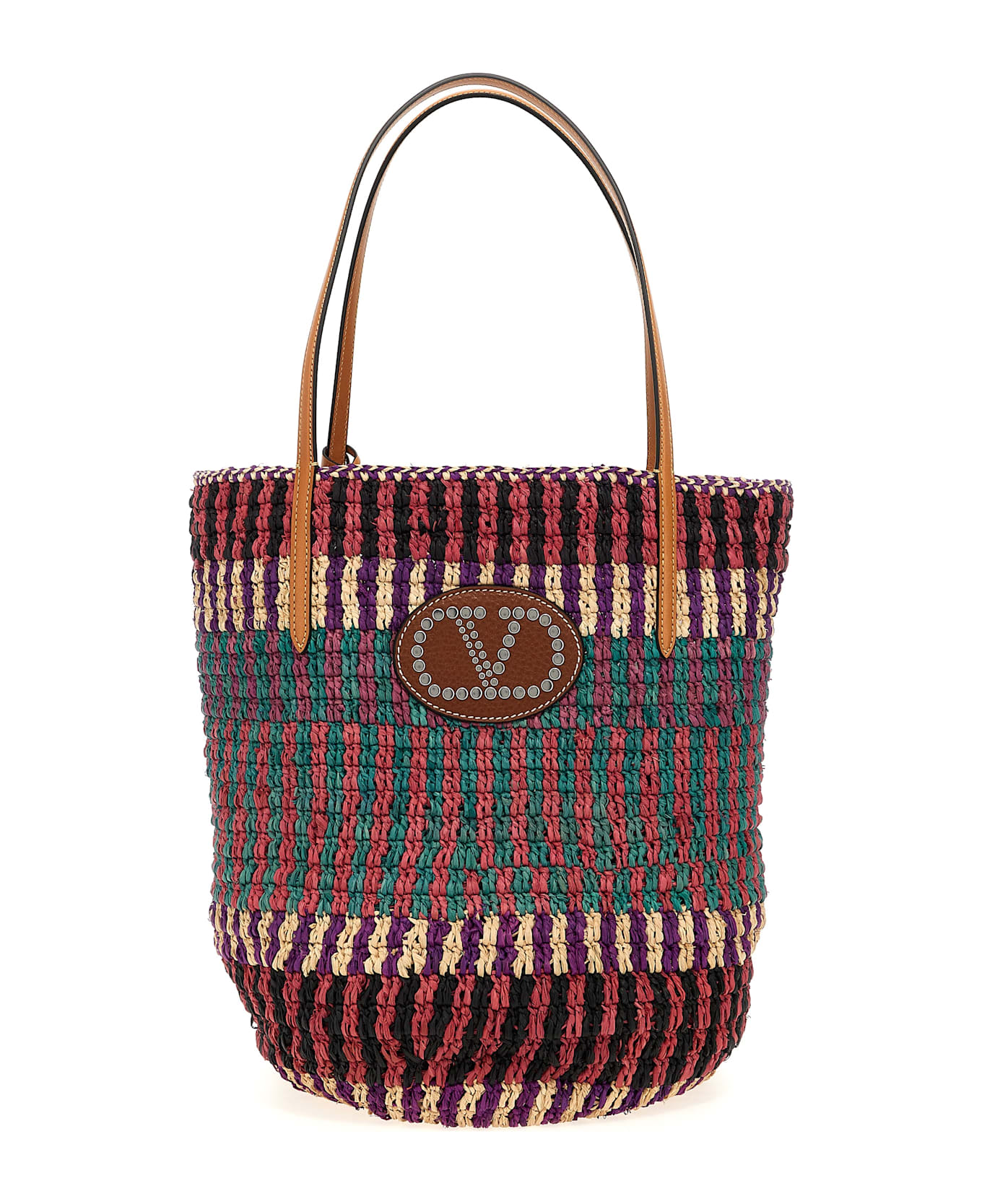 24AW new/VALENTINO GARAVANI VLogoストロートート Bag Valentino Garavani Vlogo straw tote bag - Women | RW0B0D52ILMEX9