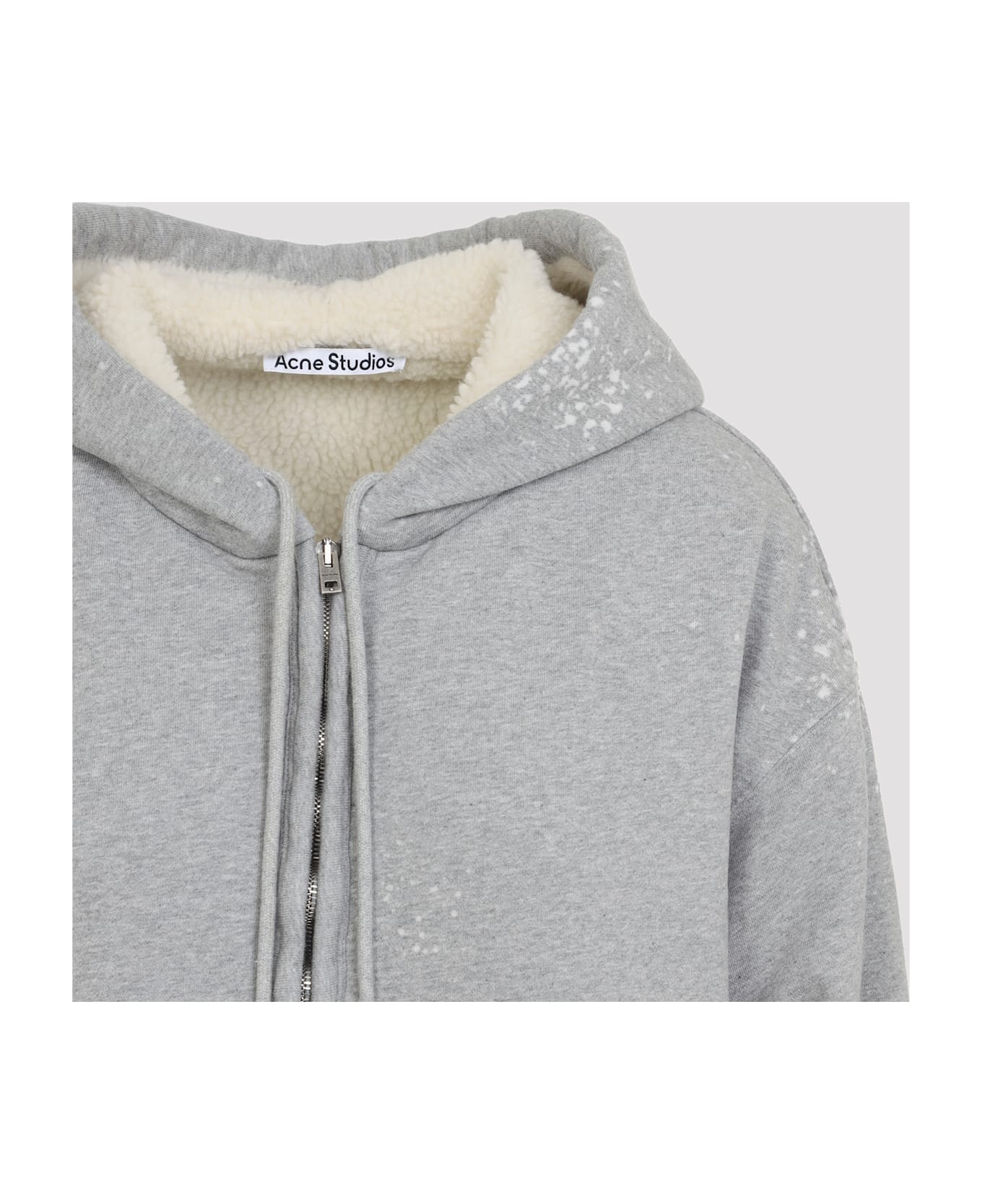 Acne Studios Cotton Hoodie - Grey Melange