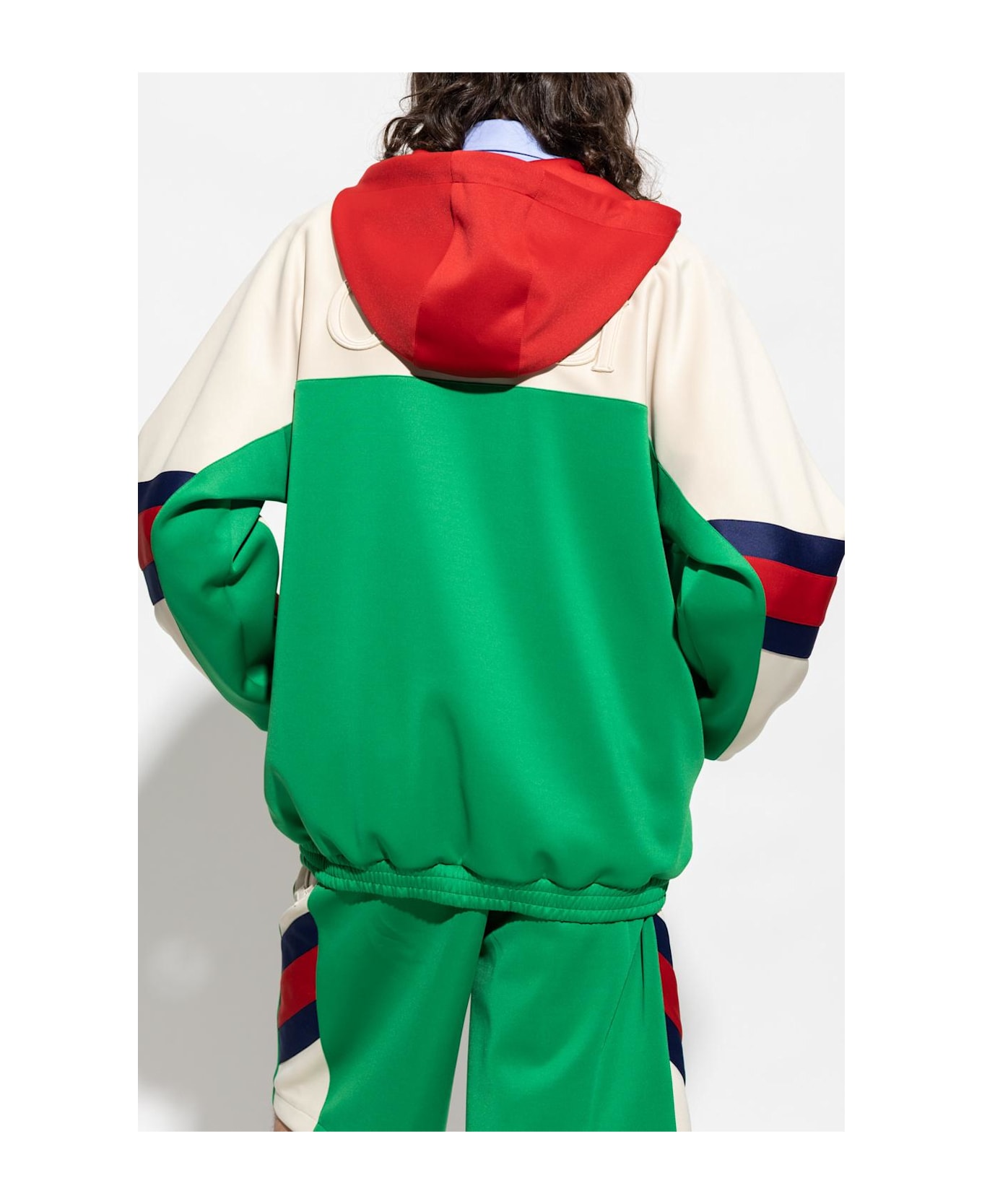 Gucci Hoodie With 'web' Stripe - MULTICOLOUR