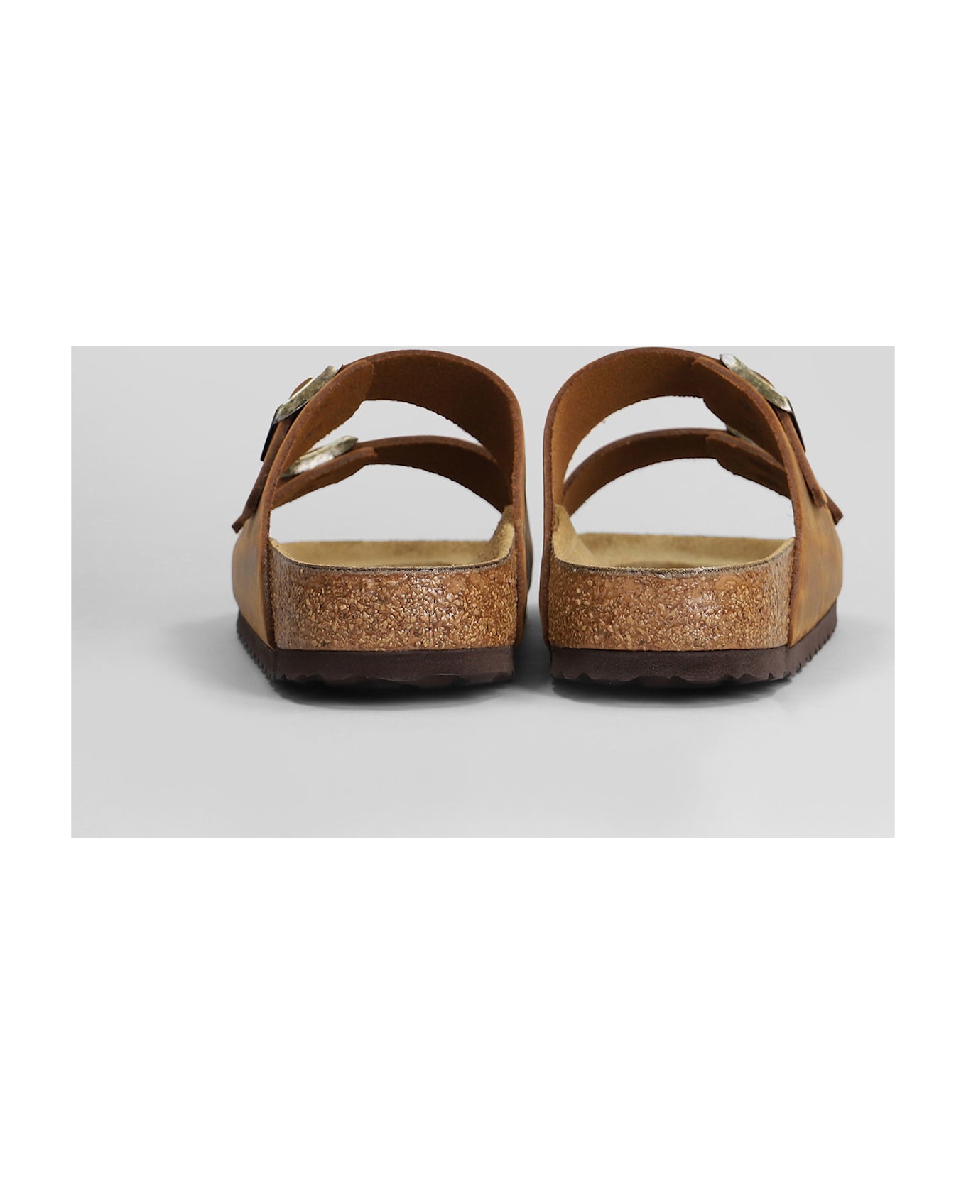 Birkenstock Arizona Flats In Leather Color Leather - Cognac