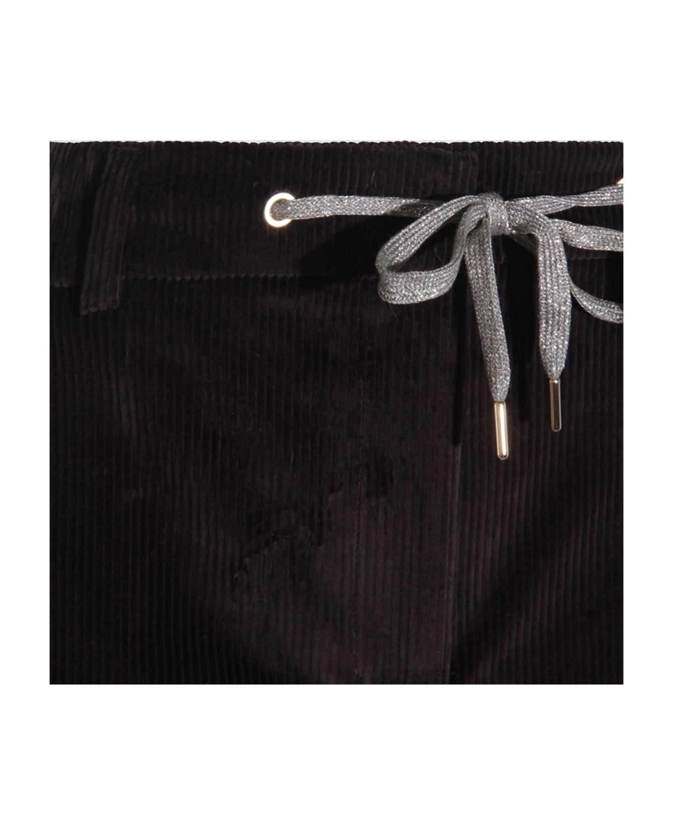 Eleventy Black Cotton Pants - Carbone
