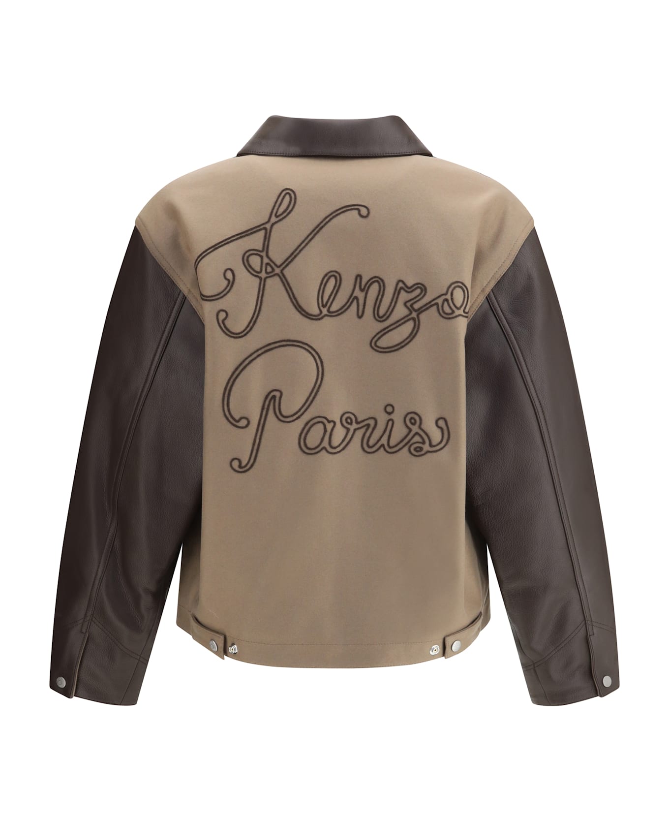 Kenzo Wool And Leather College Jacket