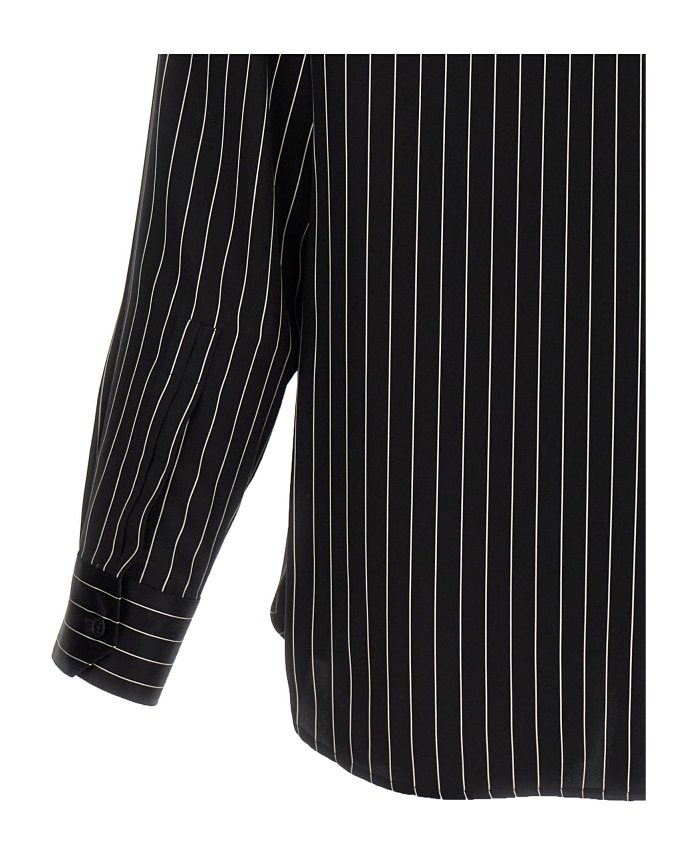 Saint Laurent Striped Shirt - Noir Craie