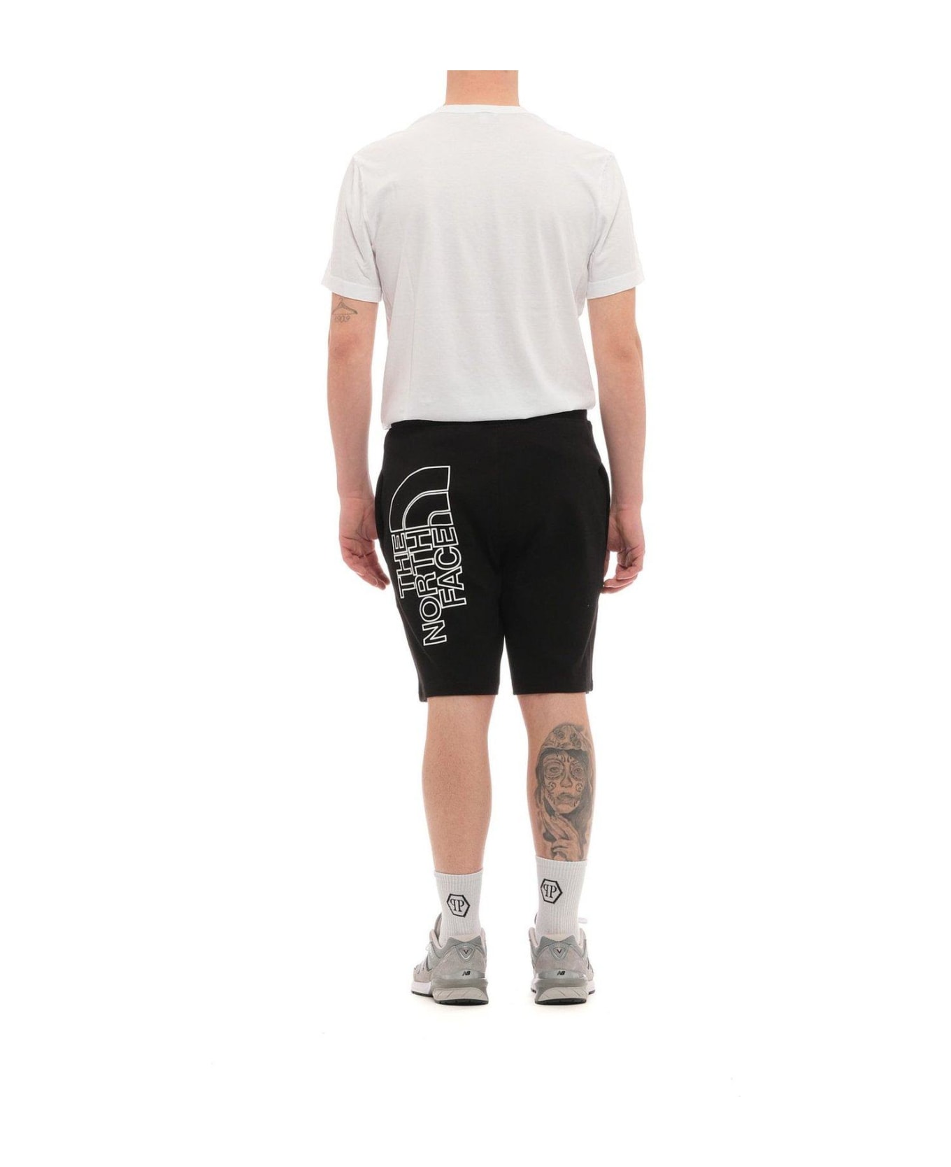 The North Face Logo Printed Drawstring Shorts - Black