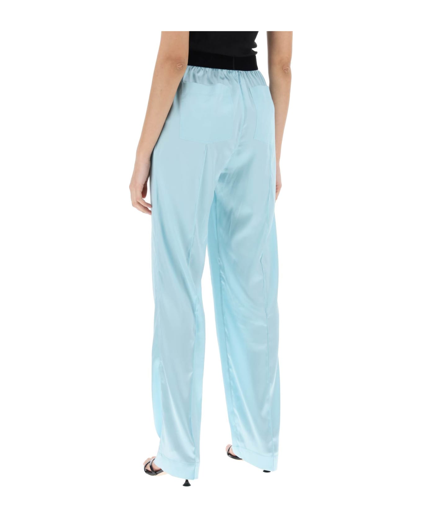 Tom Ford Silk Trousers - Light Blue ボトムス