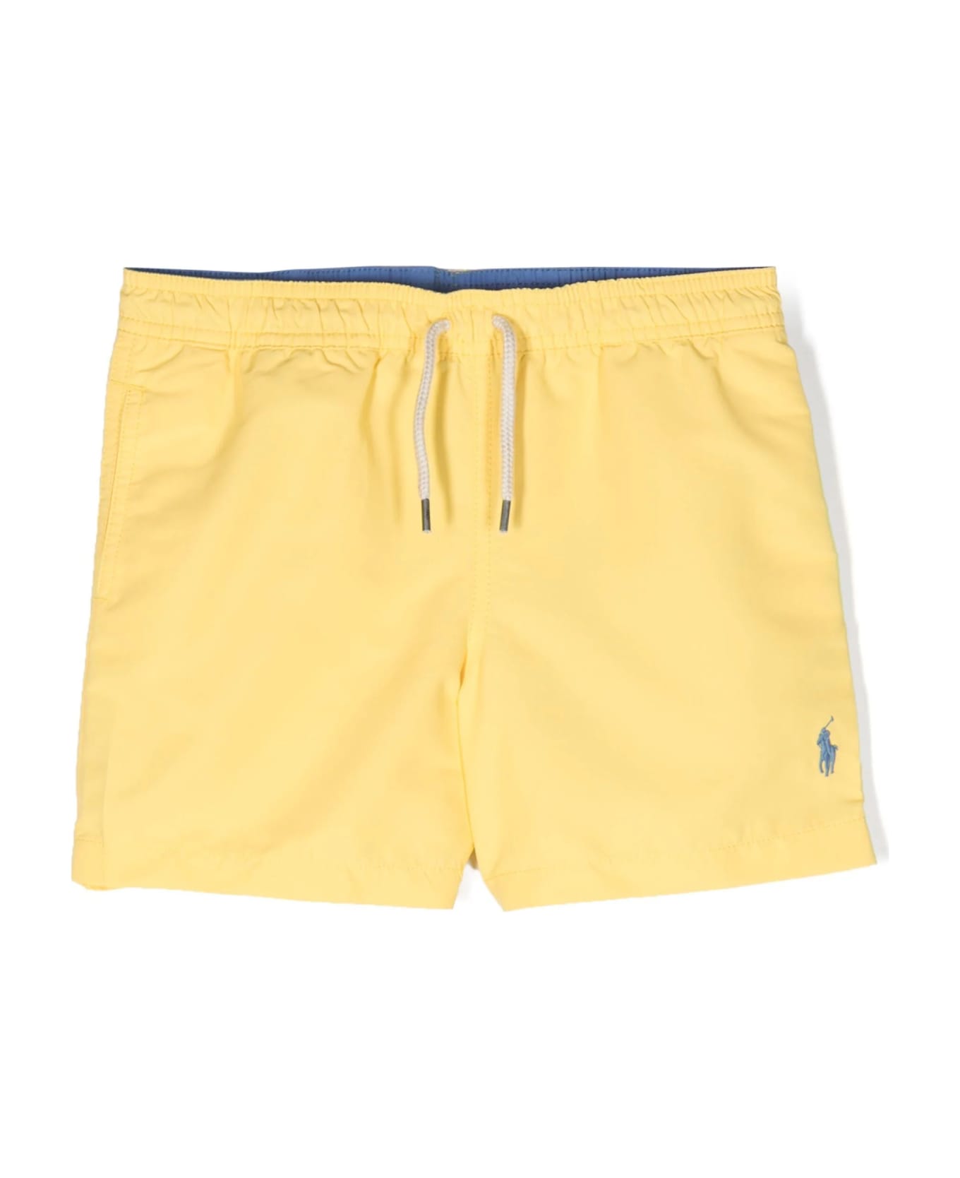 Ralph Lauren Yellow Swimwear With Light Blue Pony - Yellow