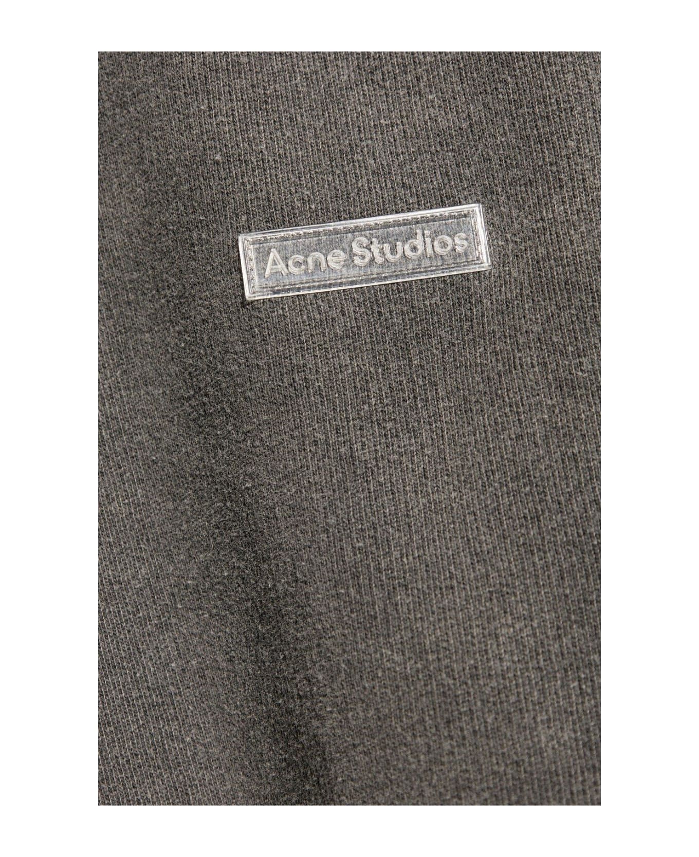 Acne Studios Logo Patch Crewneck Sweatshirt - FADED BLACK