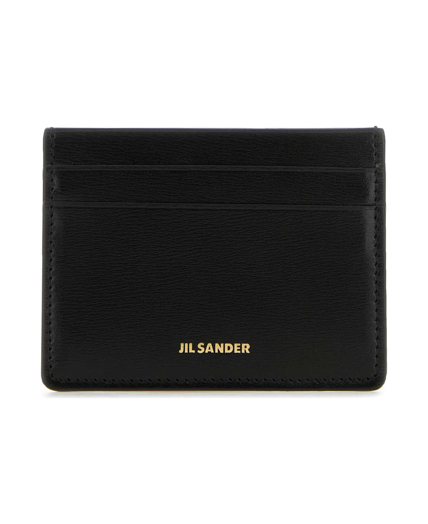 Jil Sander Black Leather Card Holder - 001
