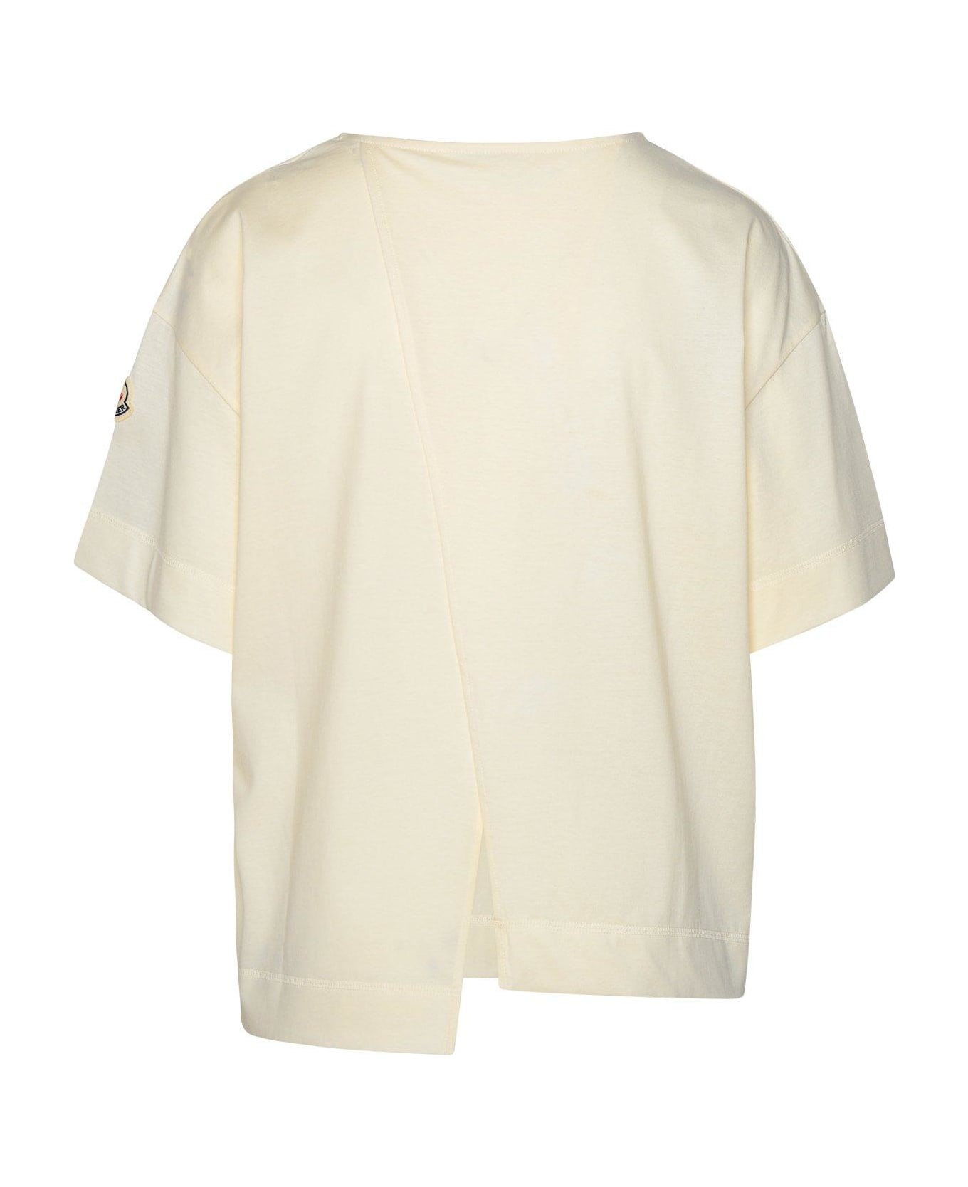 Moncler Logo Detailed Crewneck T-shirt - White Tシャツ