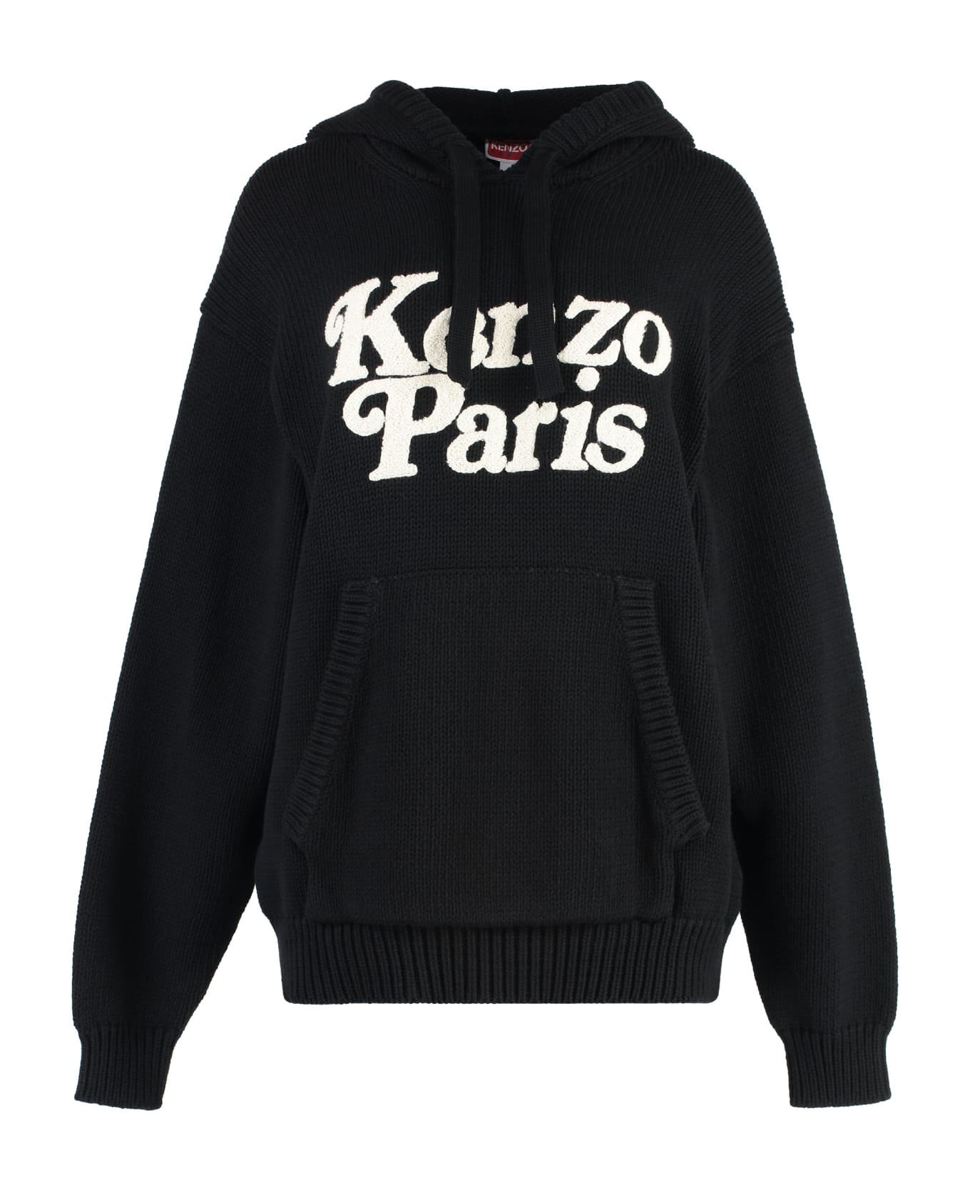 Kenzo Hooded Sweater - black フリース