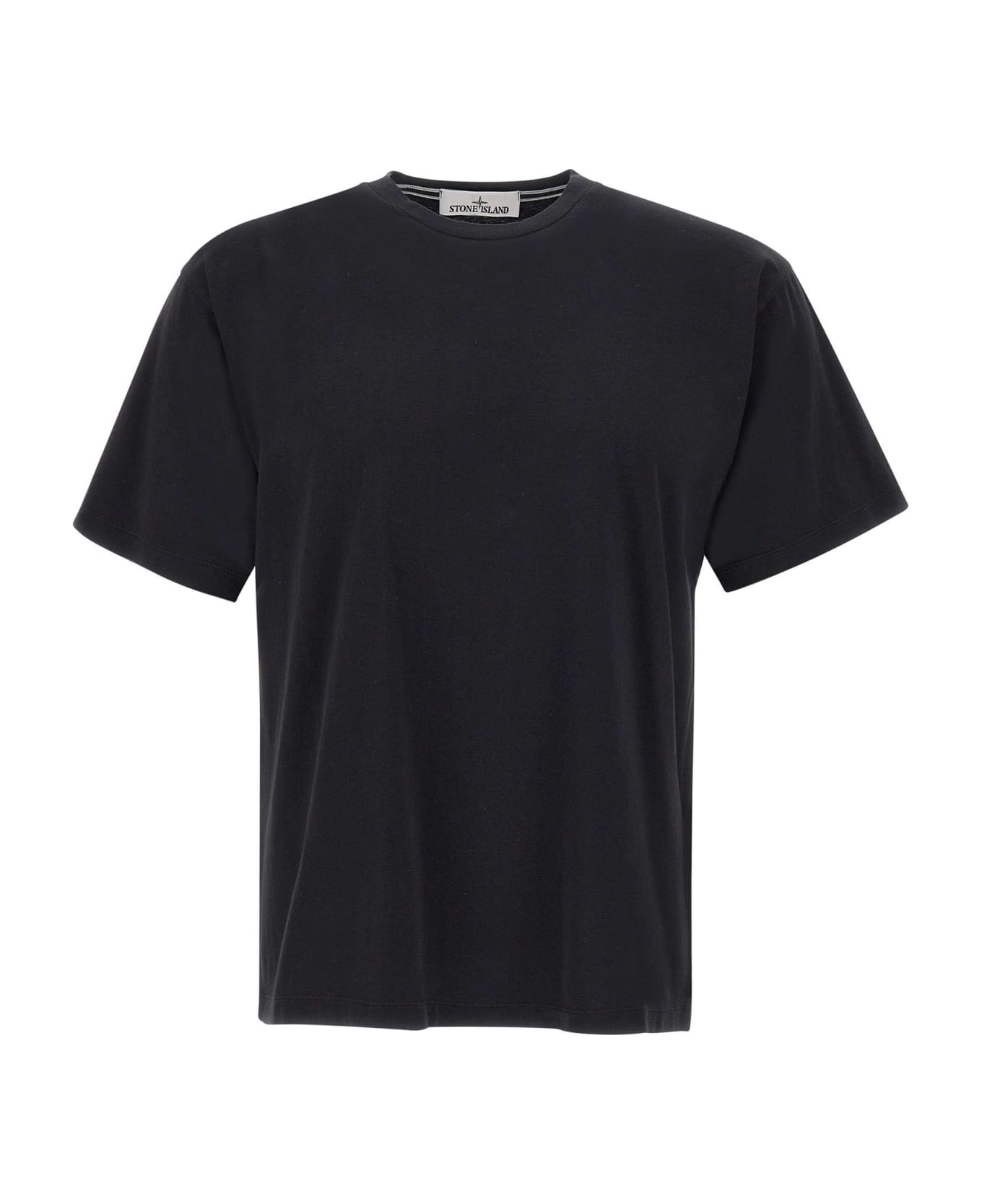Stone Island Cotton T-shirt - BLACK