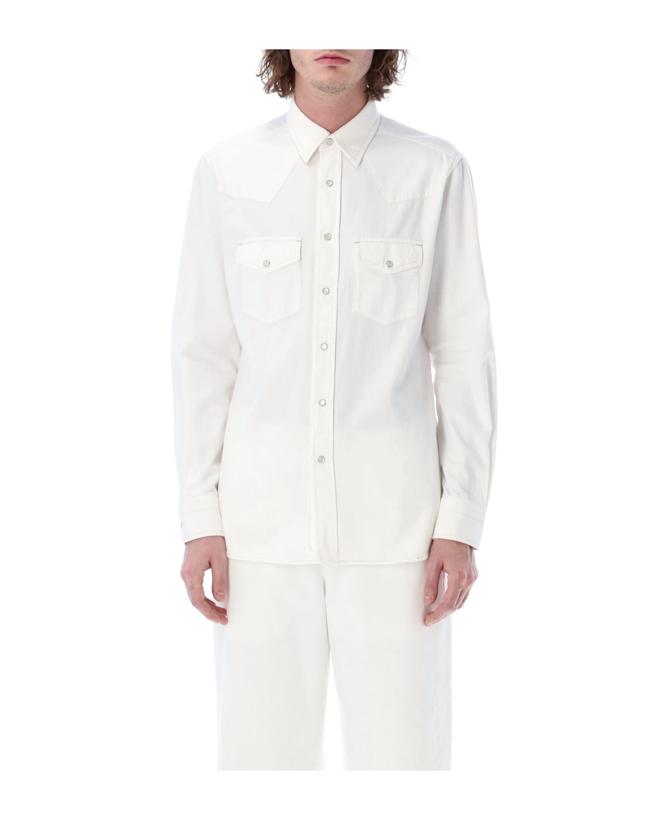 Tom Ford Cotton Western Shirt - White シャツ