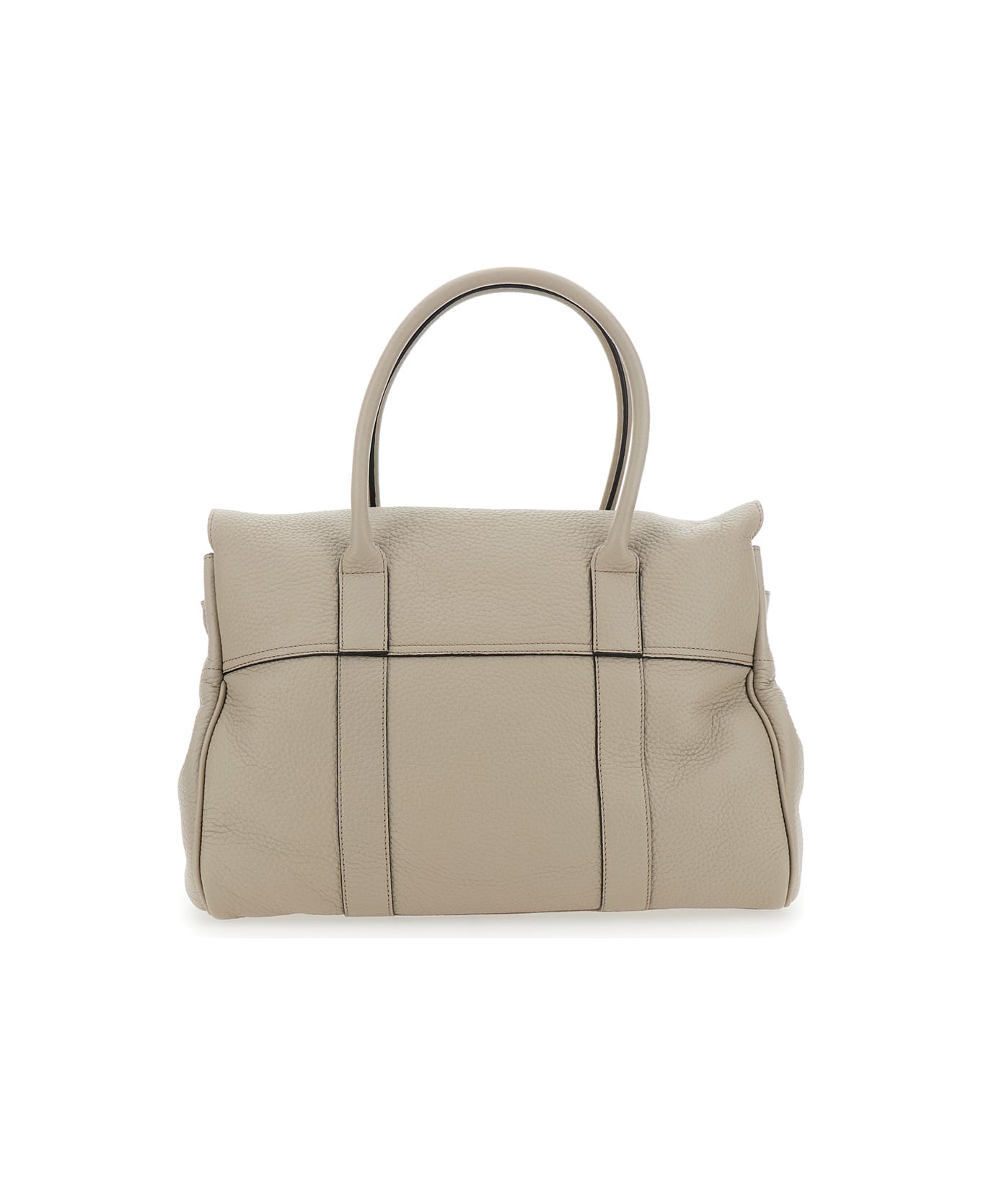 Mulberry 
bayswater
 Beige Shoulder Bag With Postman
s Lock In Hammered Leather Woman - Beige