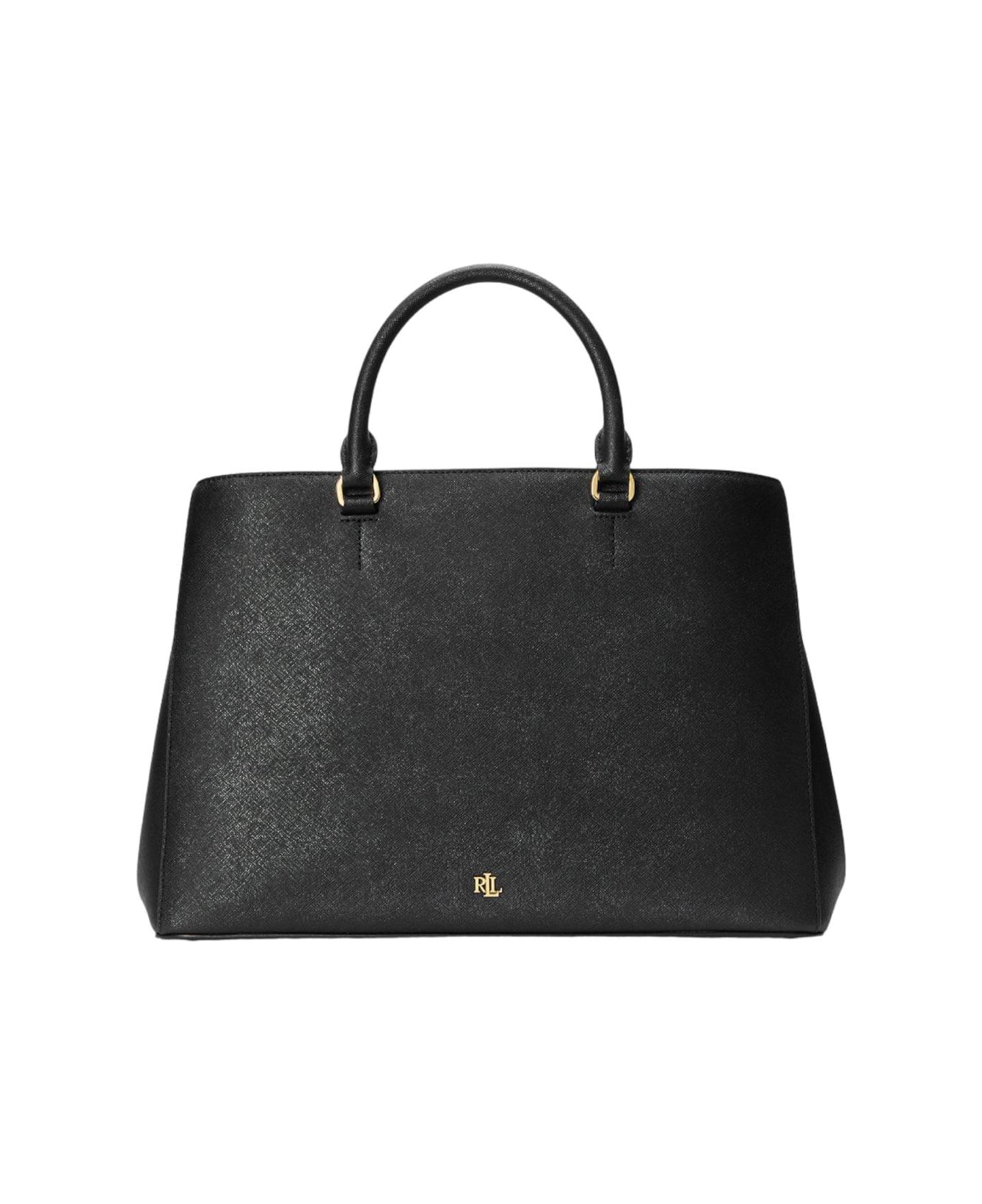 Polo Ralph Lauren Hanna Logo Plaque Tote Bag - Black