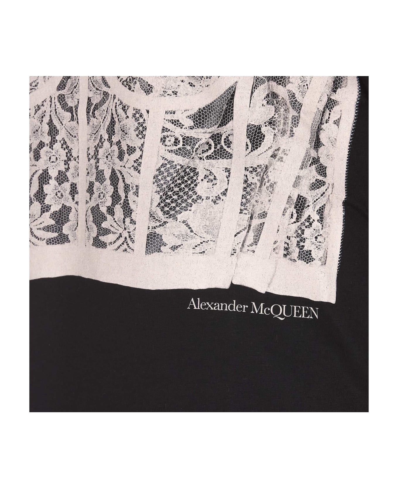 Alexander McQueen Lace Corset T-shirt - Nero