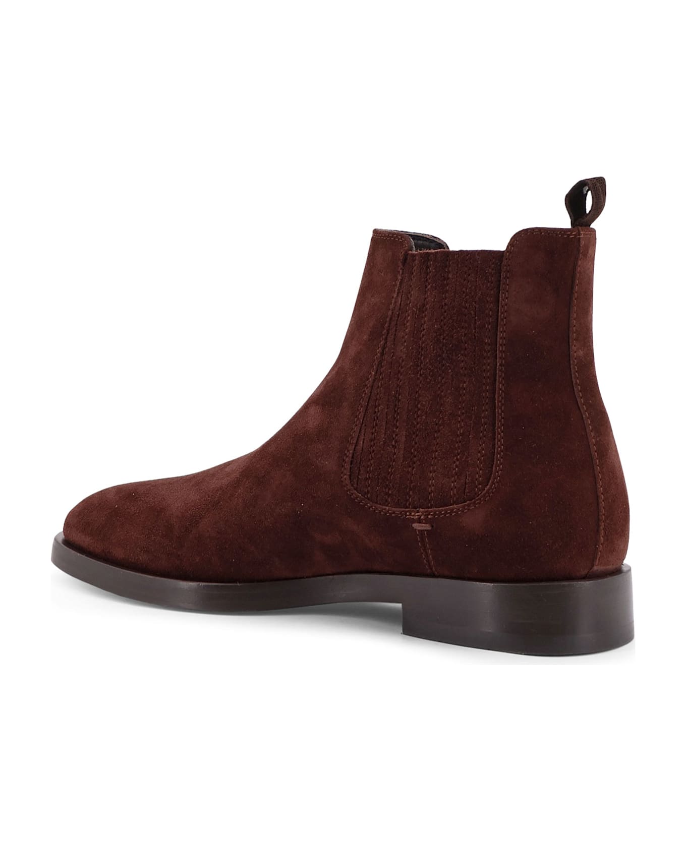 Brunello Cucinelli Chelsea Boot Suede Ankle Boots - Brown