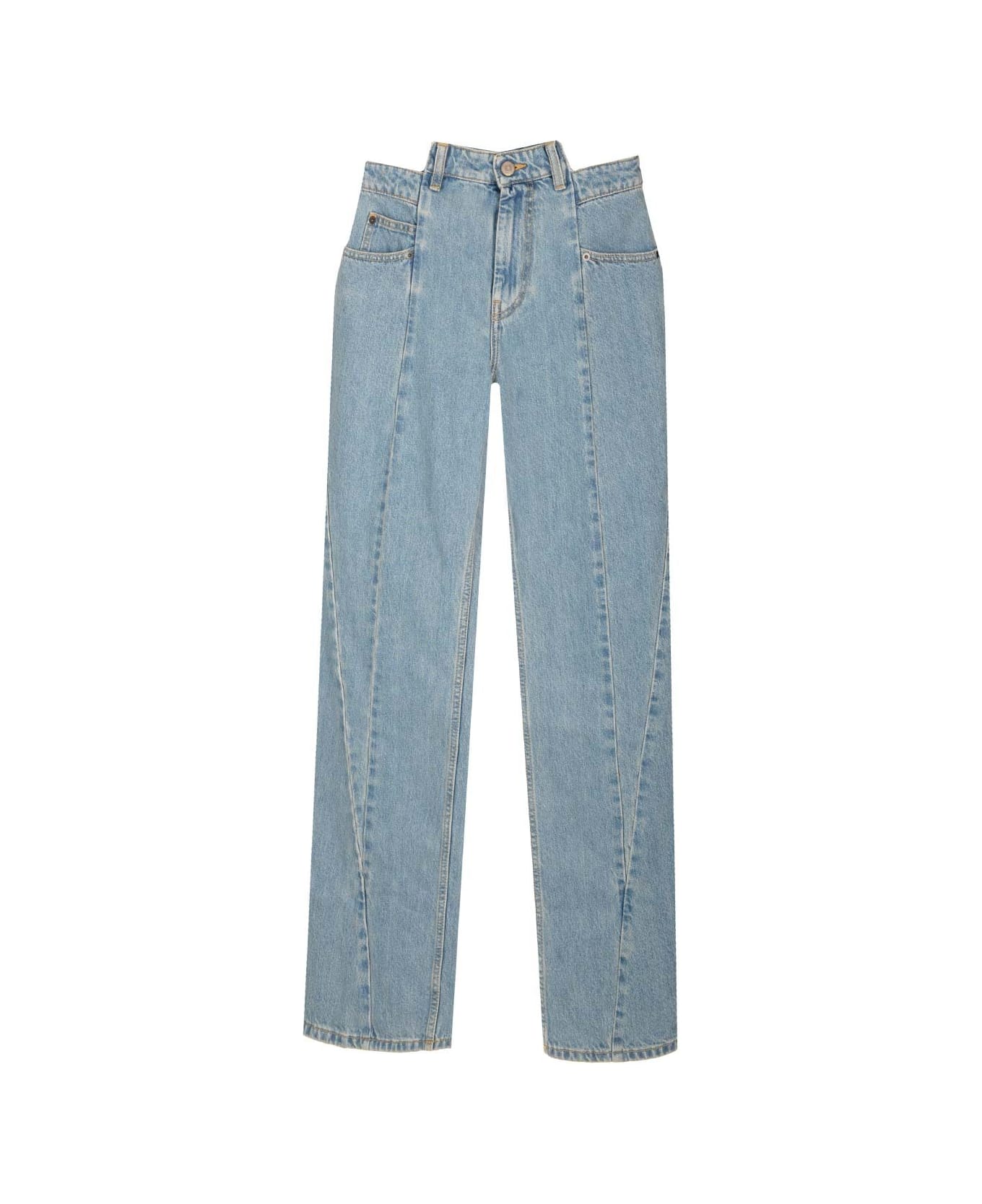 Maison Margiela Cut-out Waist Jeans - Blue