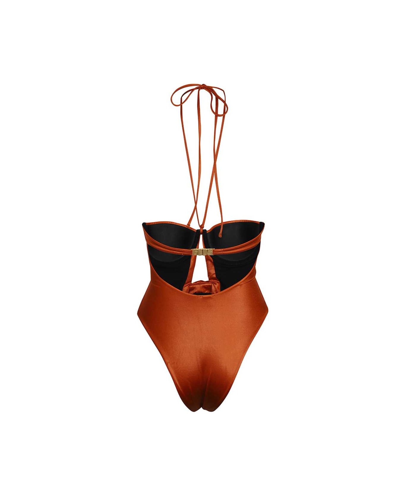 GCDS One-piece Swimsuit - Copper
