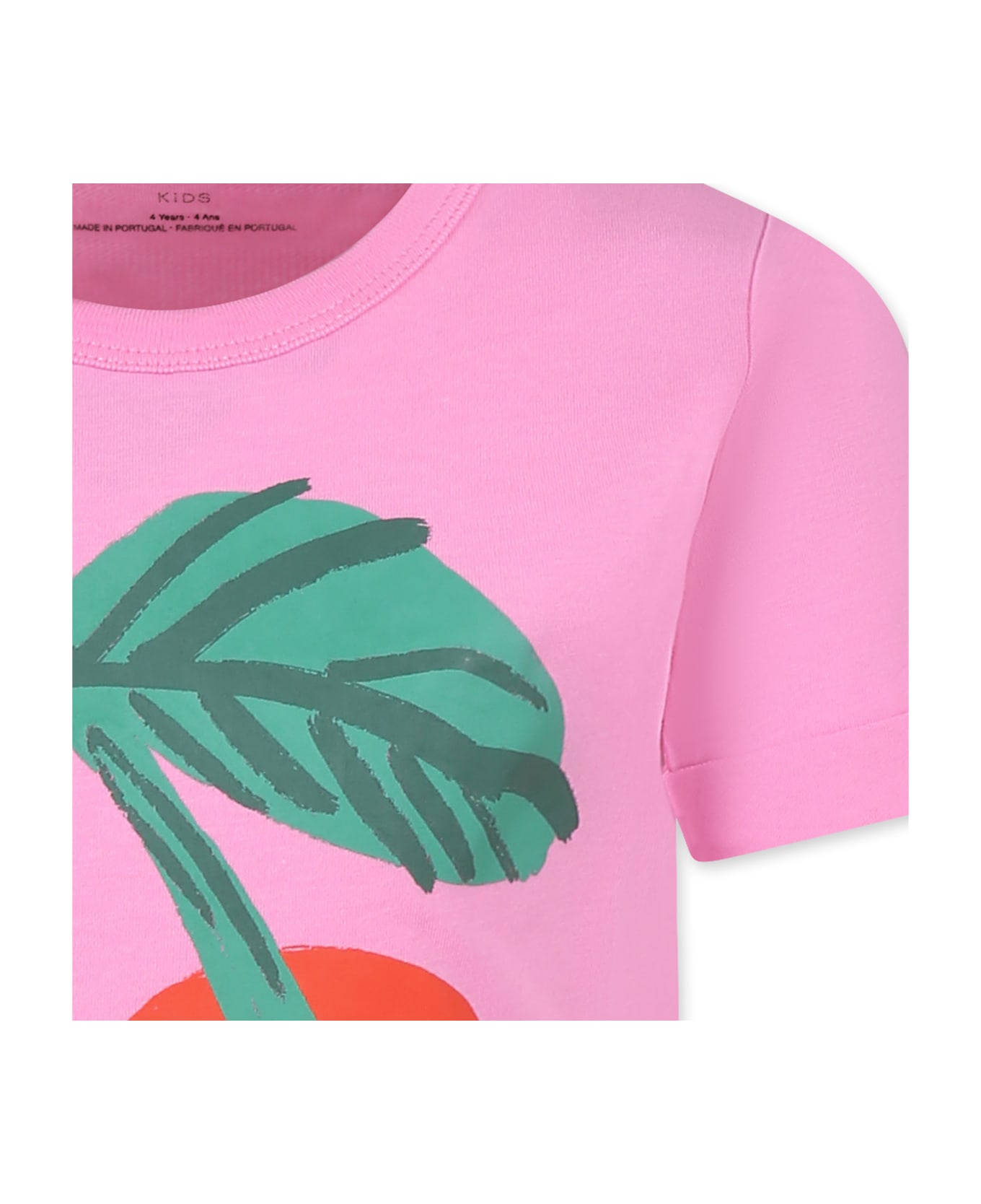 Stella McCartney Kids Pink T-shirt For Girl With Cherries - Pink