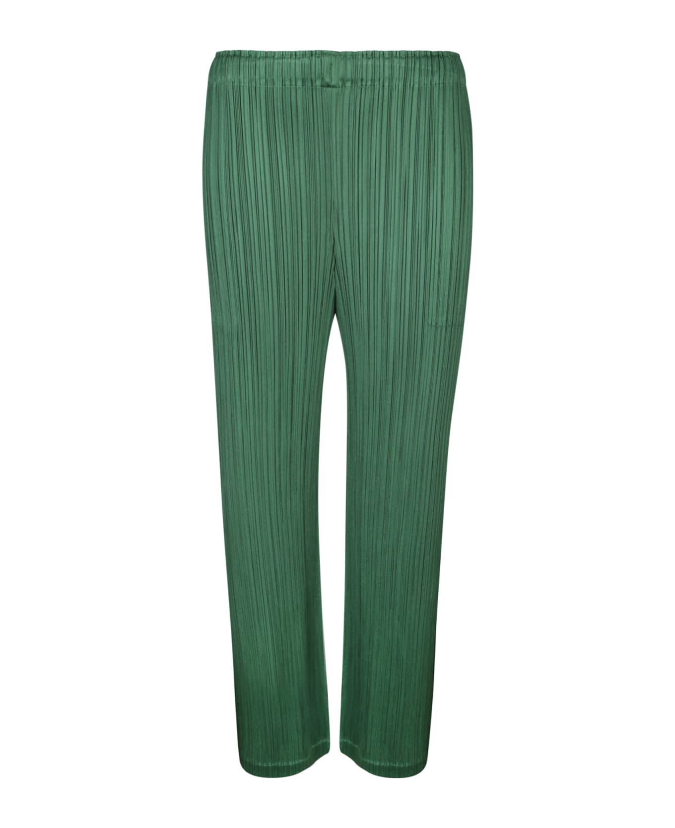 Issey Miyake Pleats Please Green Straight Trousers - Green
