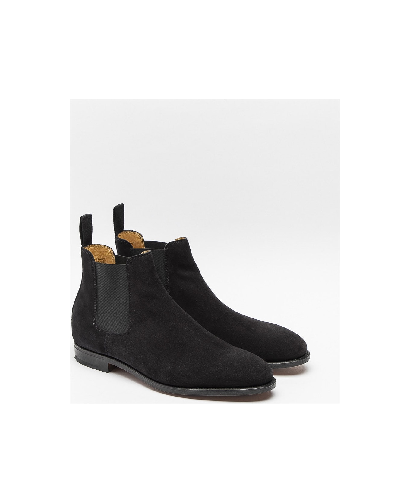 John Lobb Lawry Black Suede Chelsea Boot - Nero