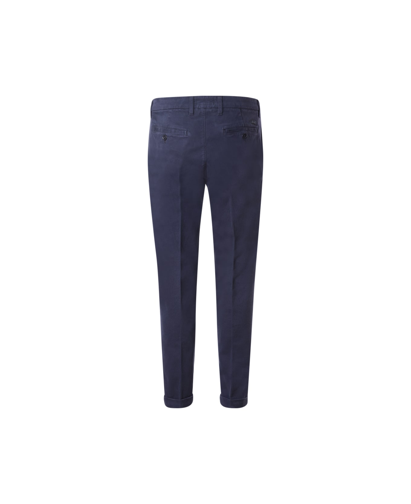 Fay Navy Blue Capri Cotton Trousers Pants - Blue ボトムス
