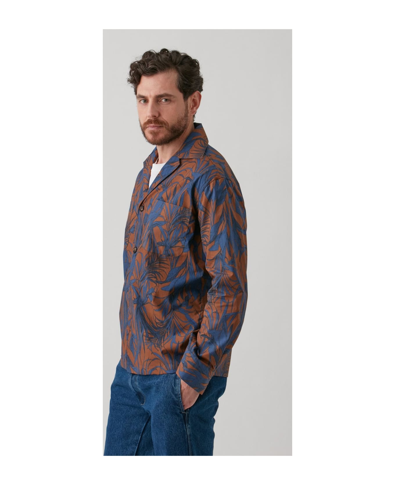 doppiaa Aabba Flower Print Overshirt