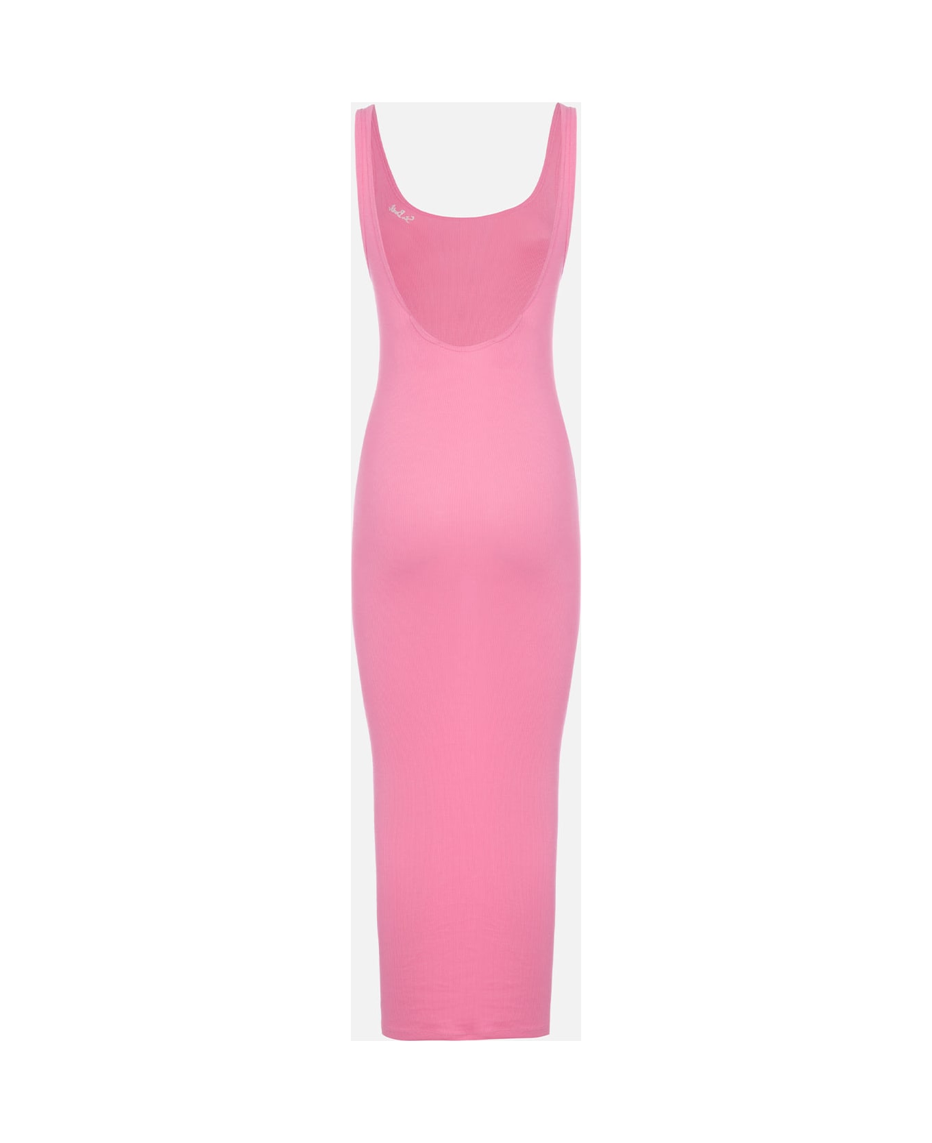 MC2 Saint Barth Woman Ribbed Pink Cotton Jersey Tank Dress Jennifer - PINK