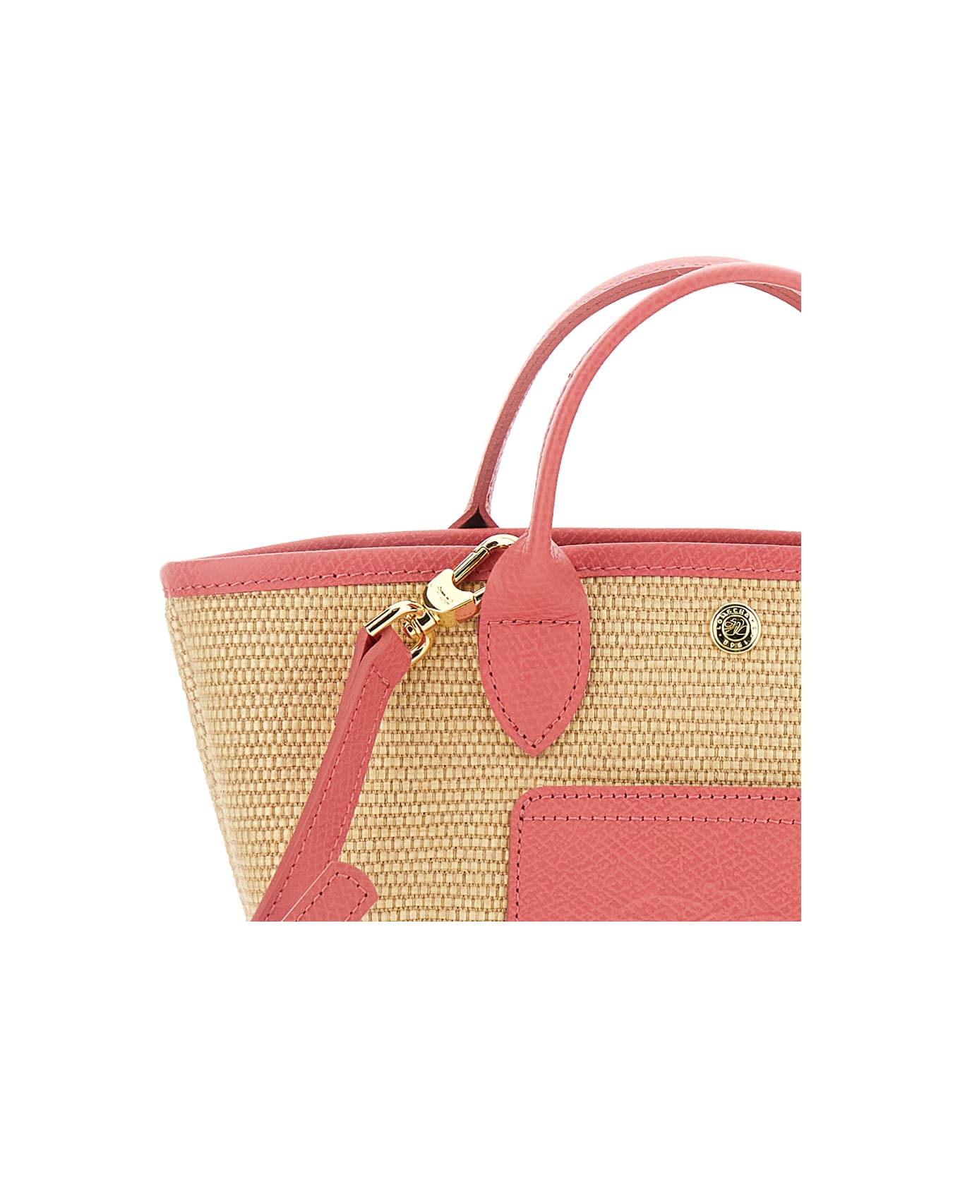 Longchamp 
le Pliage Xs
 Pink Handbag With Logo Embossed On The Front In Fabric And Leather Blend Woman - BLUSH
