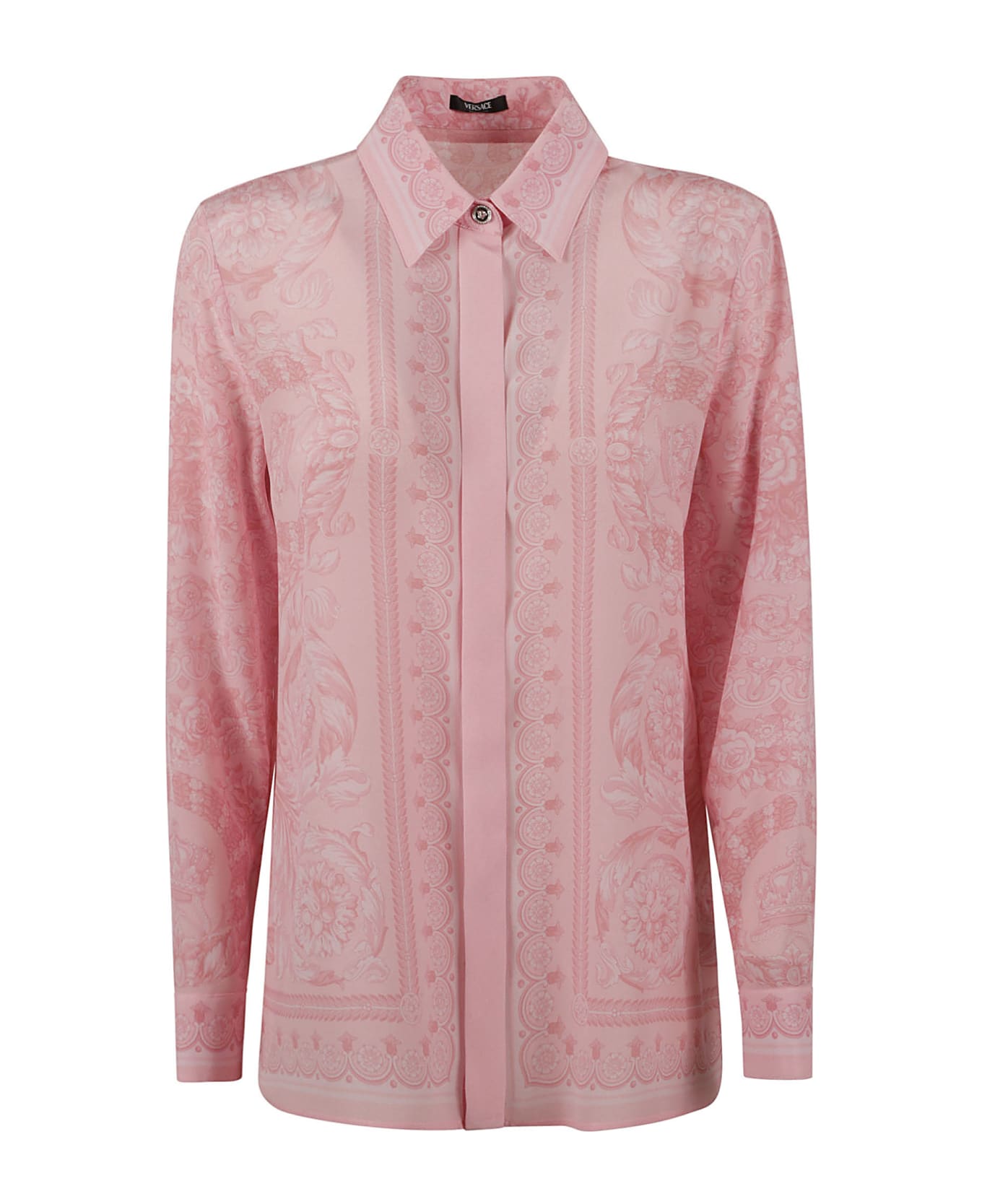 Versace Formal Baroque Print Shirt - Pale Pink シャツ