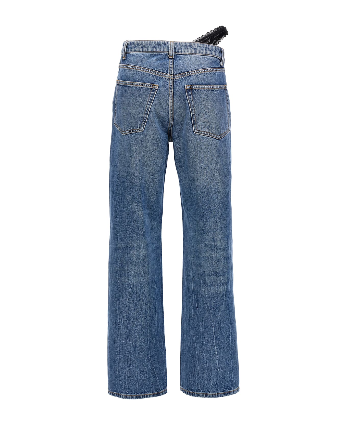 Alexander Wang Dip Side Lace Undie Jeans - Blue