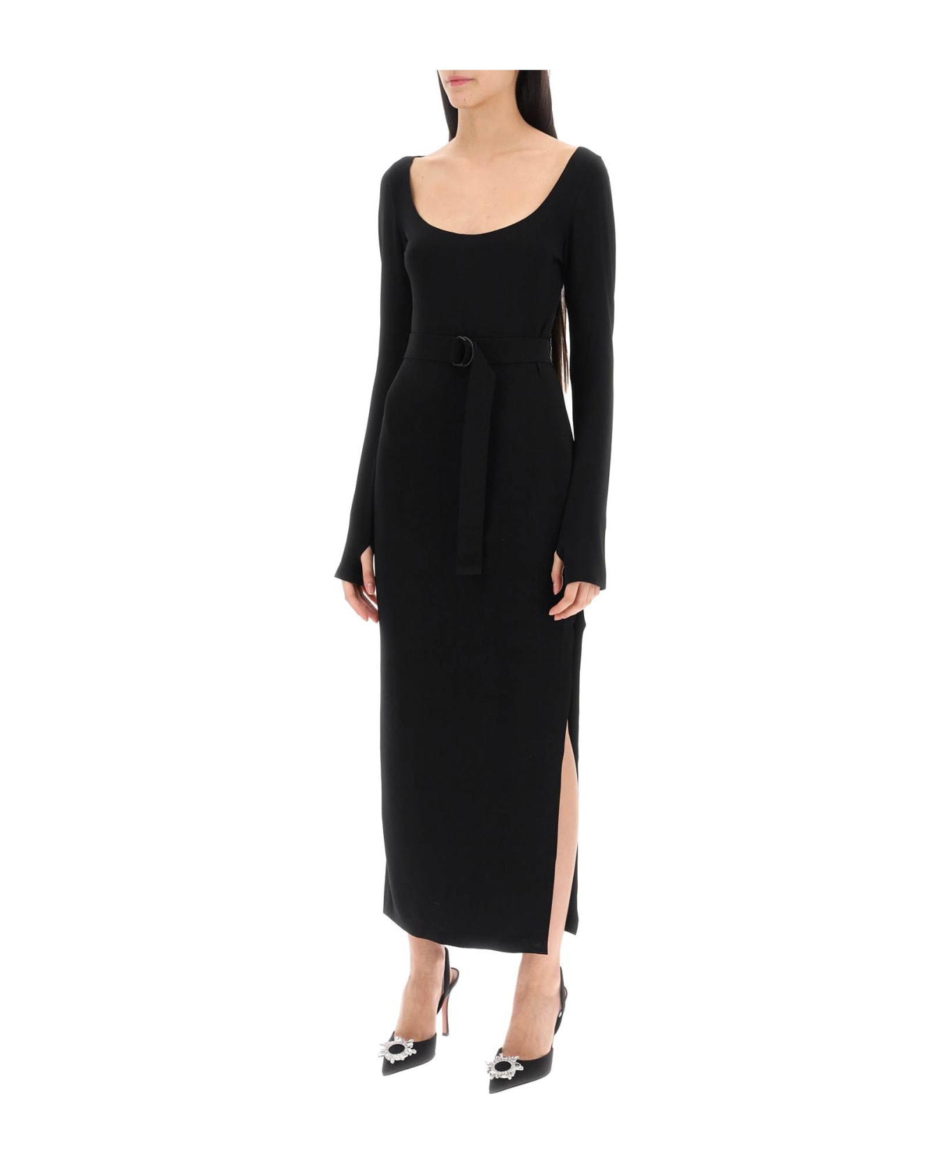 Norma Kamali Scoop Neckline Maxi Dress - BLACK (Black) ワンピース＆ドレス