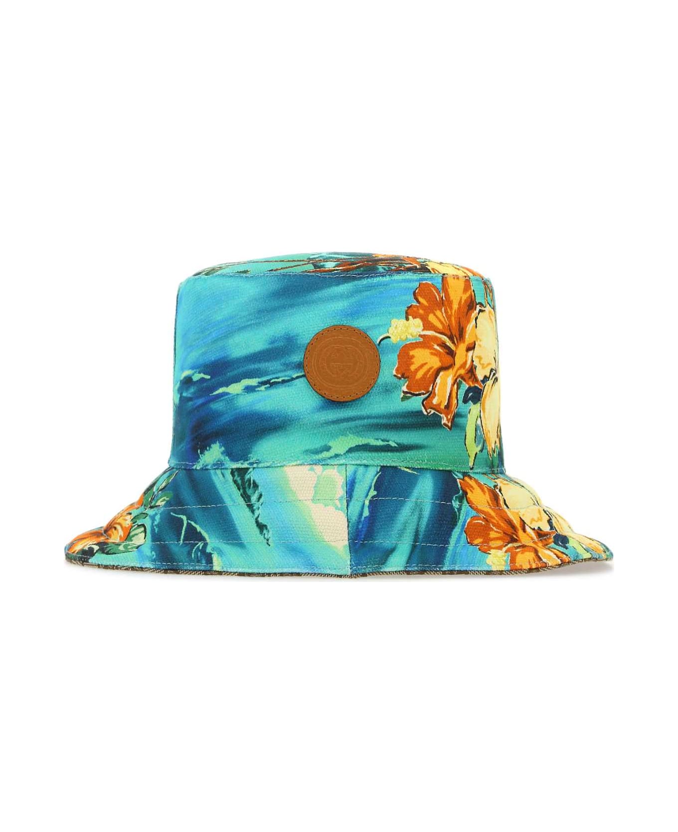 Gucci Printed Cotton Blend Hat - 3975 ヘアアクセサリー