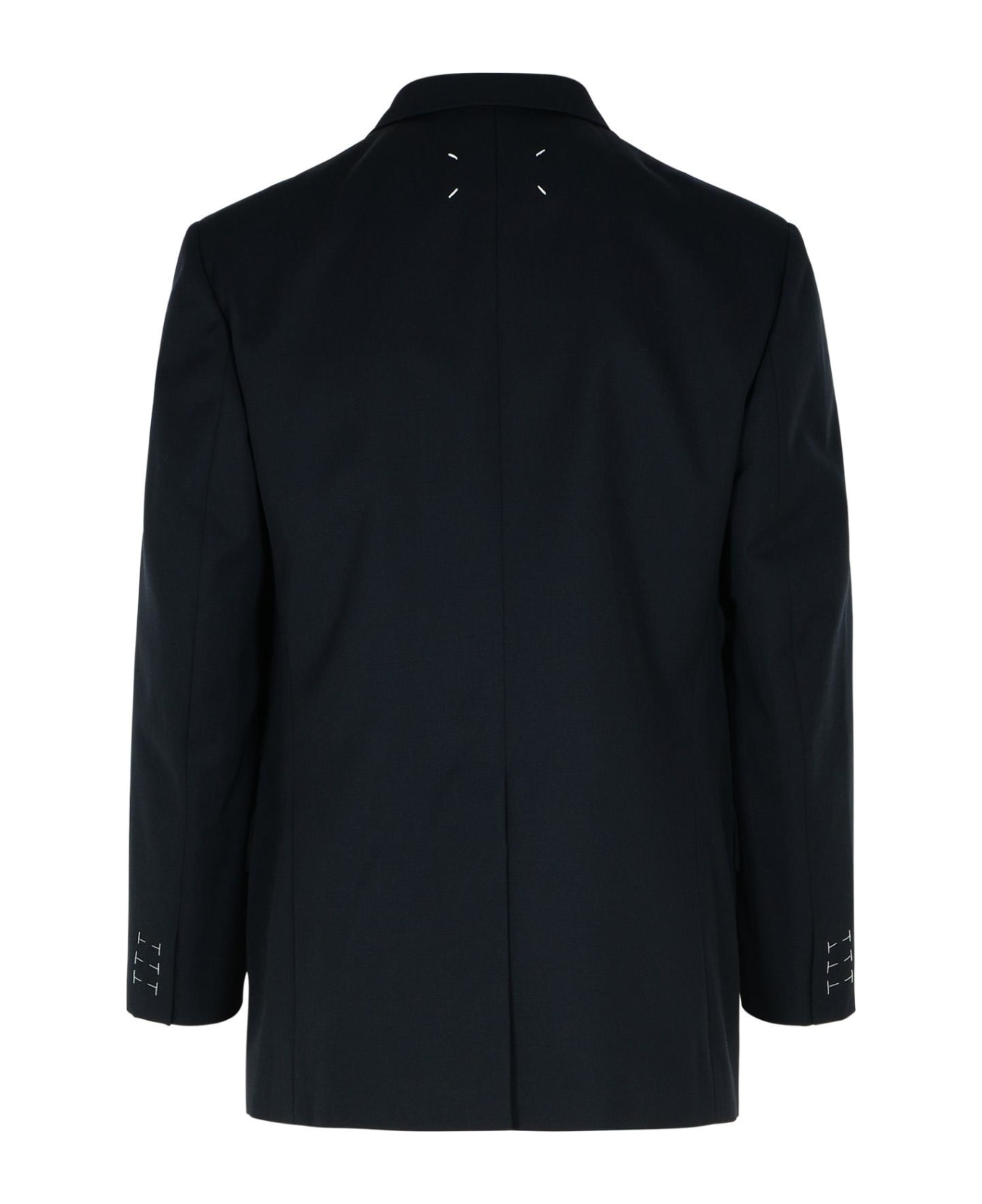 Maison Margiela Navy Virgin Wool Blazer - Navy