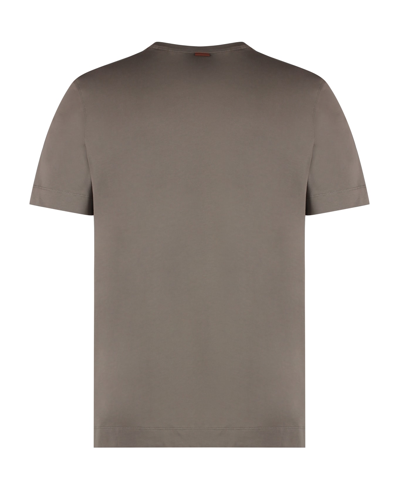 Zegna Cotton Crew-neck T-shirt - turtledove
