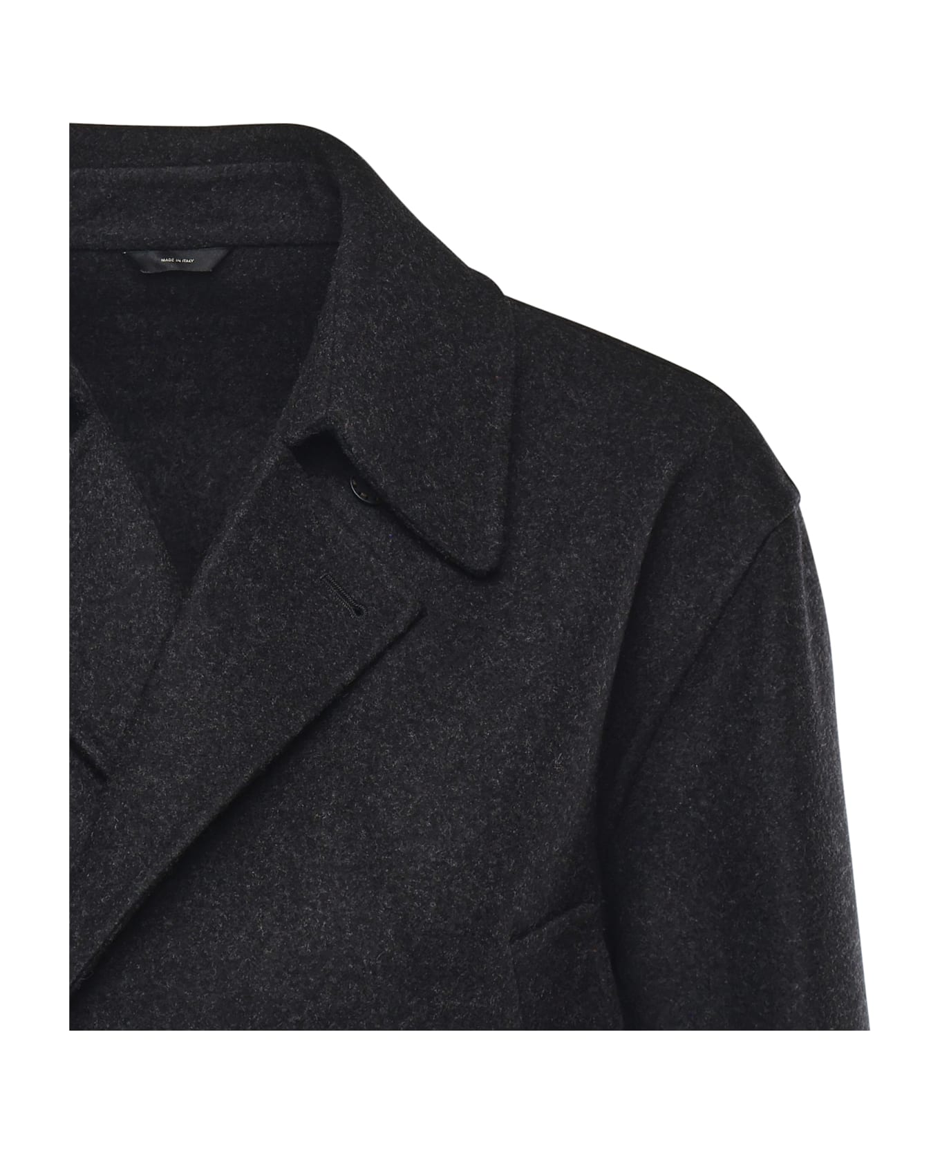 Fendi Wool Pea Coat - Black